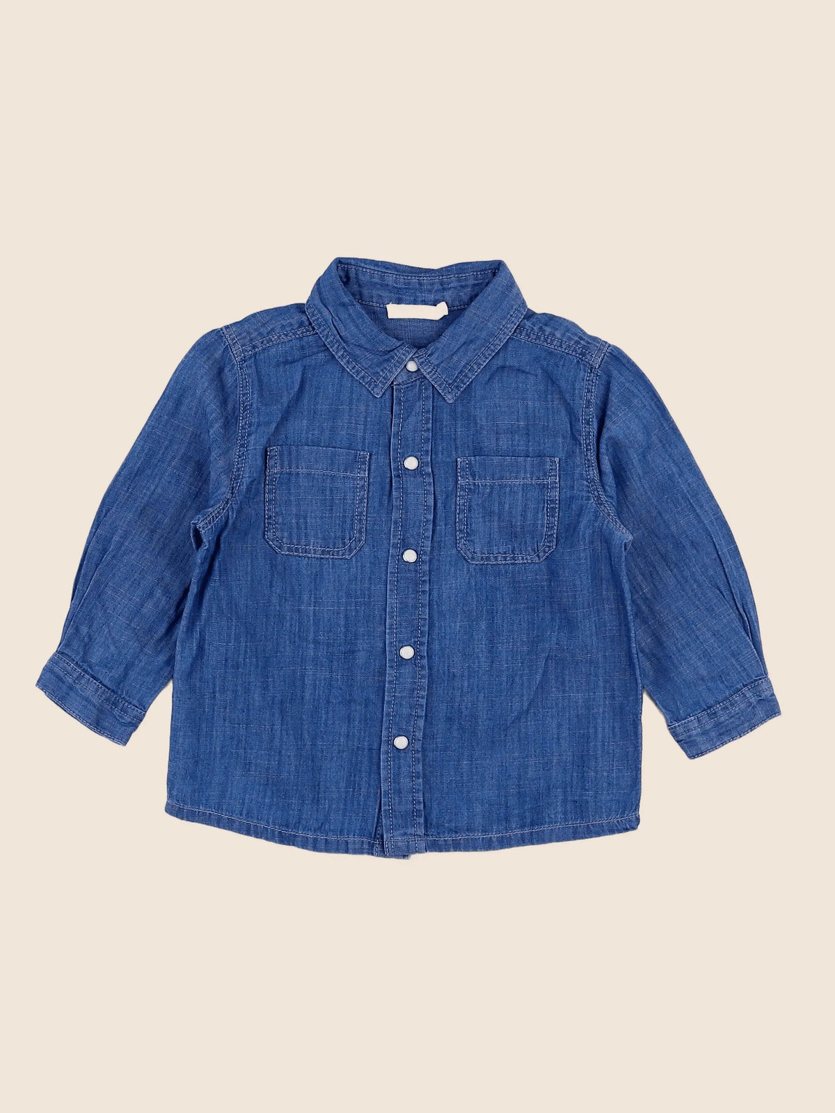 Boutchou - chemise bleu - 12 mois