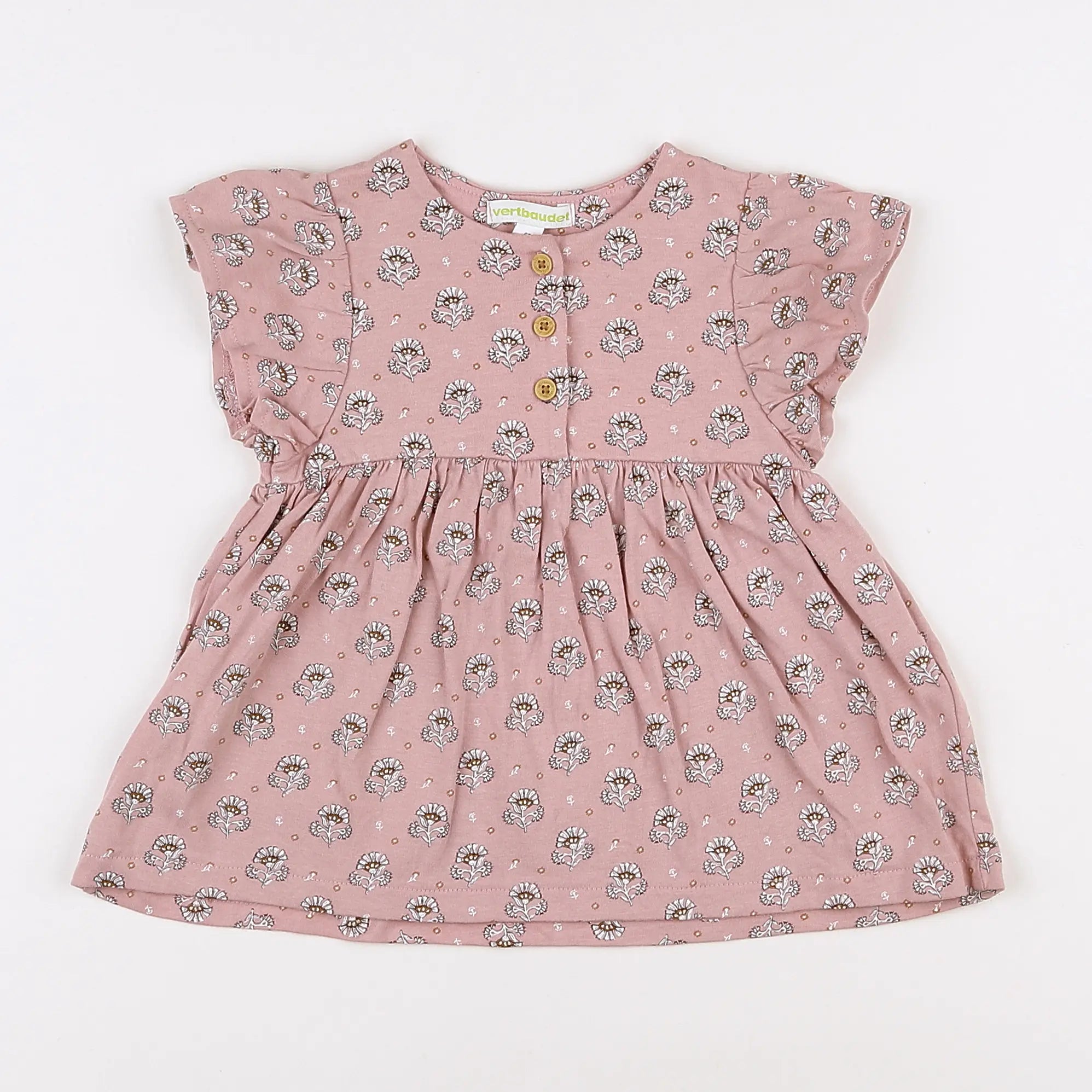 Vertbaudet - robe rose - 6 mois