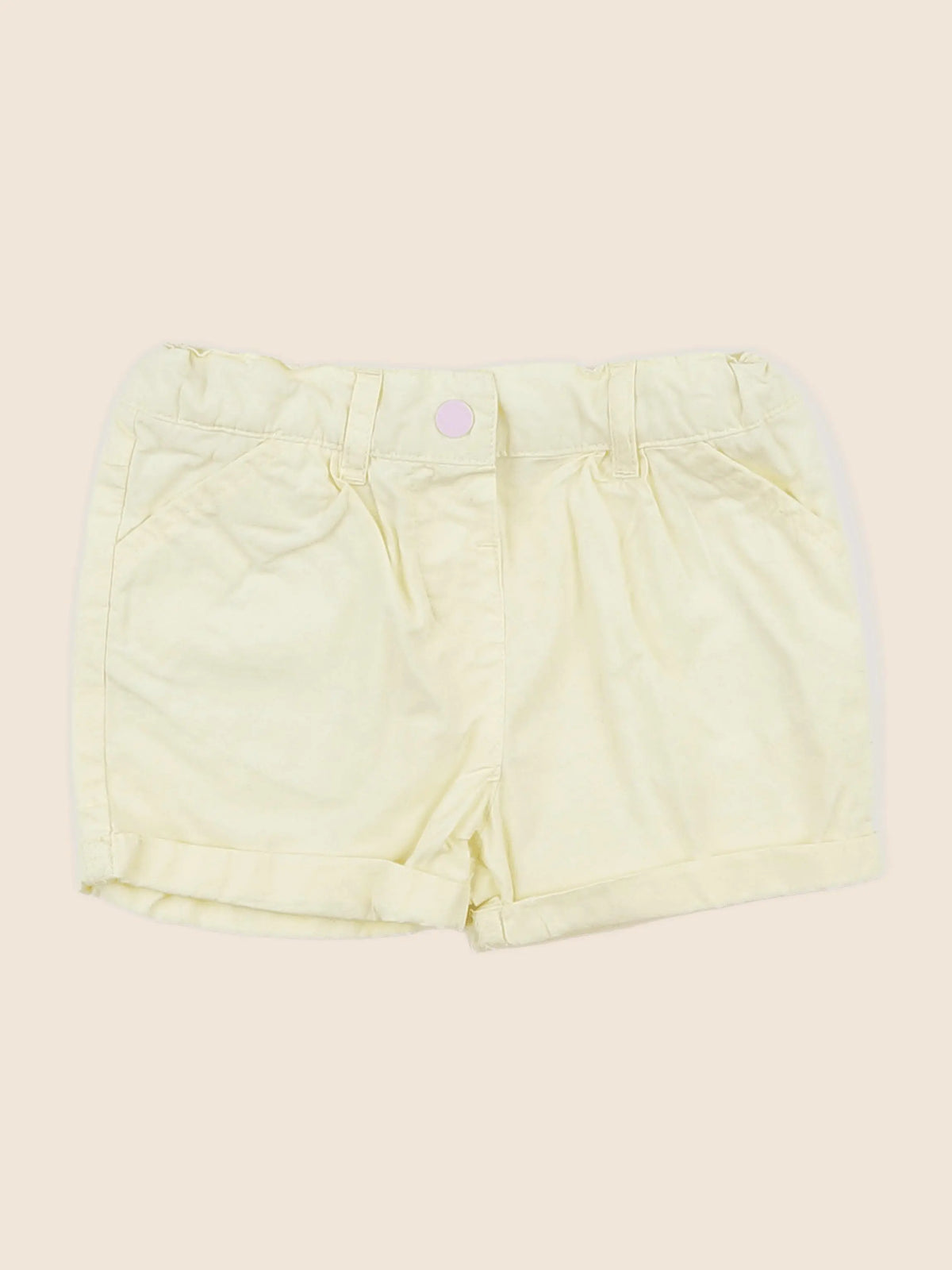 Vertbaudet - short jaune - 9 mois