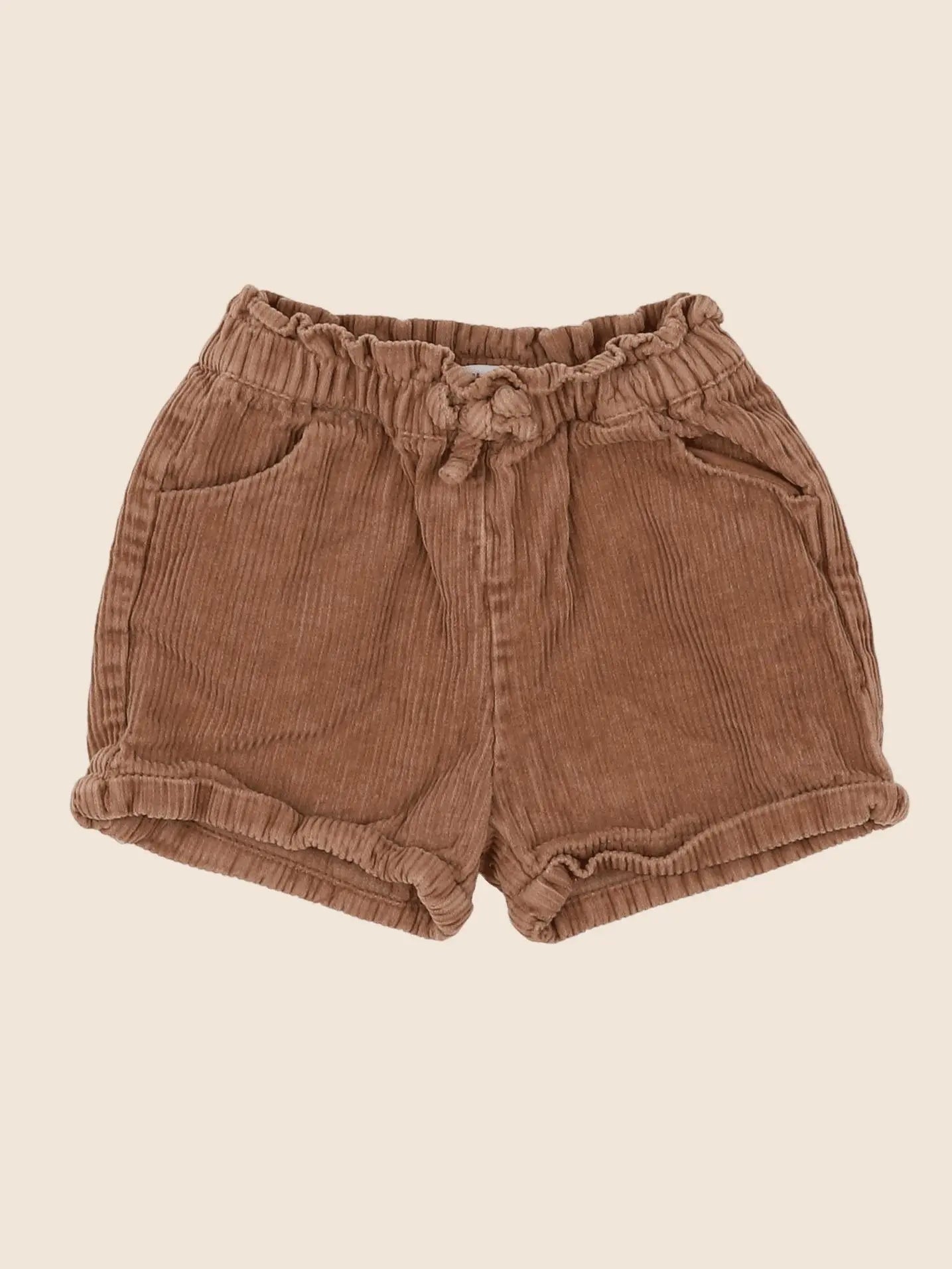 Vertbaudet - short marron - 18 mois