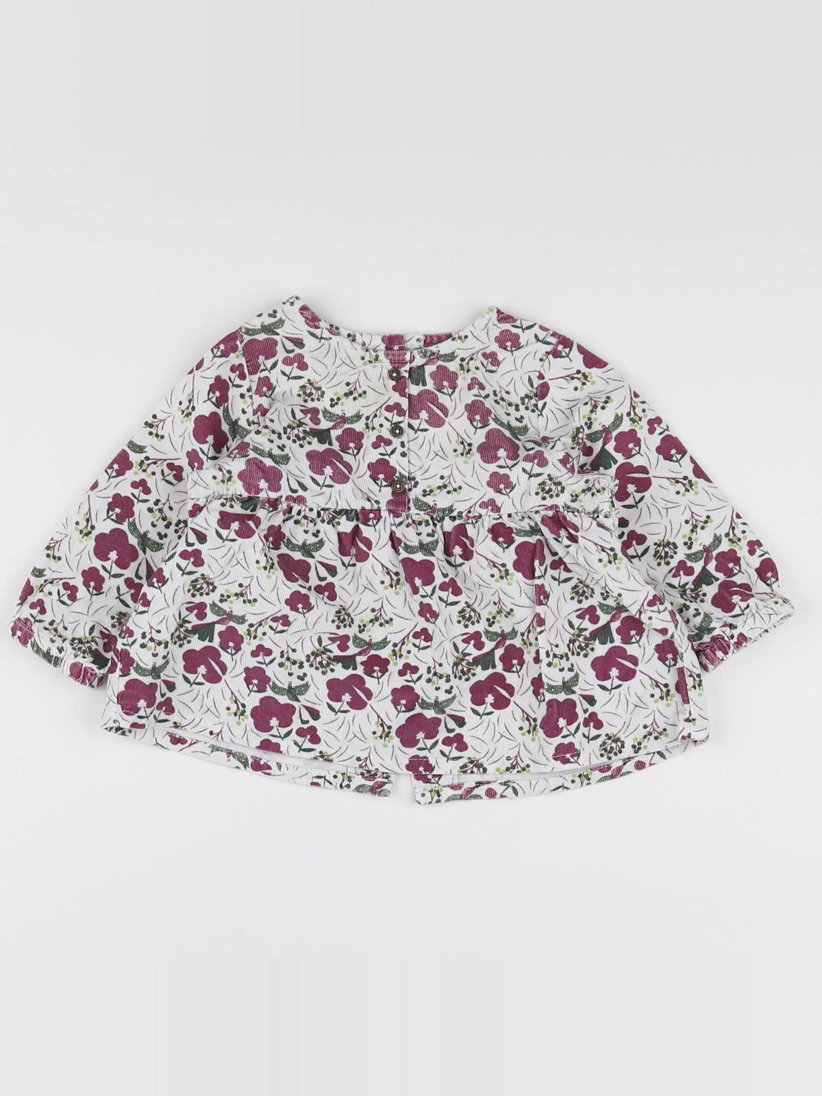 Vertbaudet - blouse blanc, rose - 6 mois