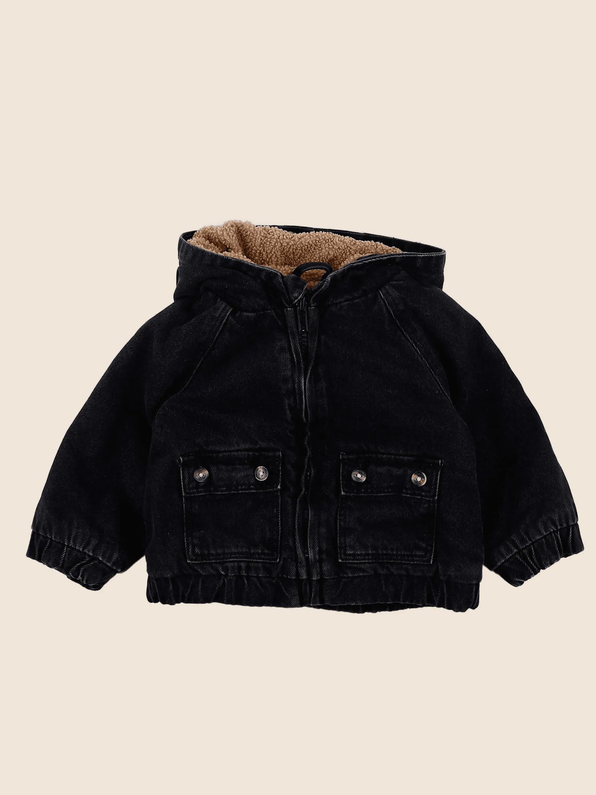 Vertbaudet - veste doublé noir - 12 mois
