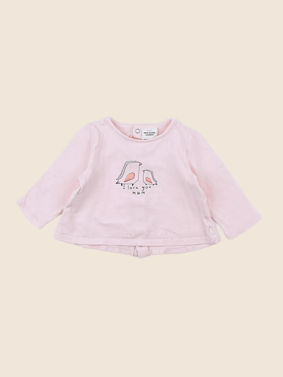 Tape à l'oeil - tee-shirt rose - 6 mois
