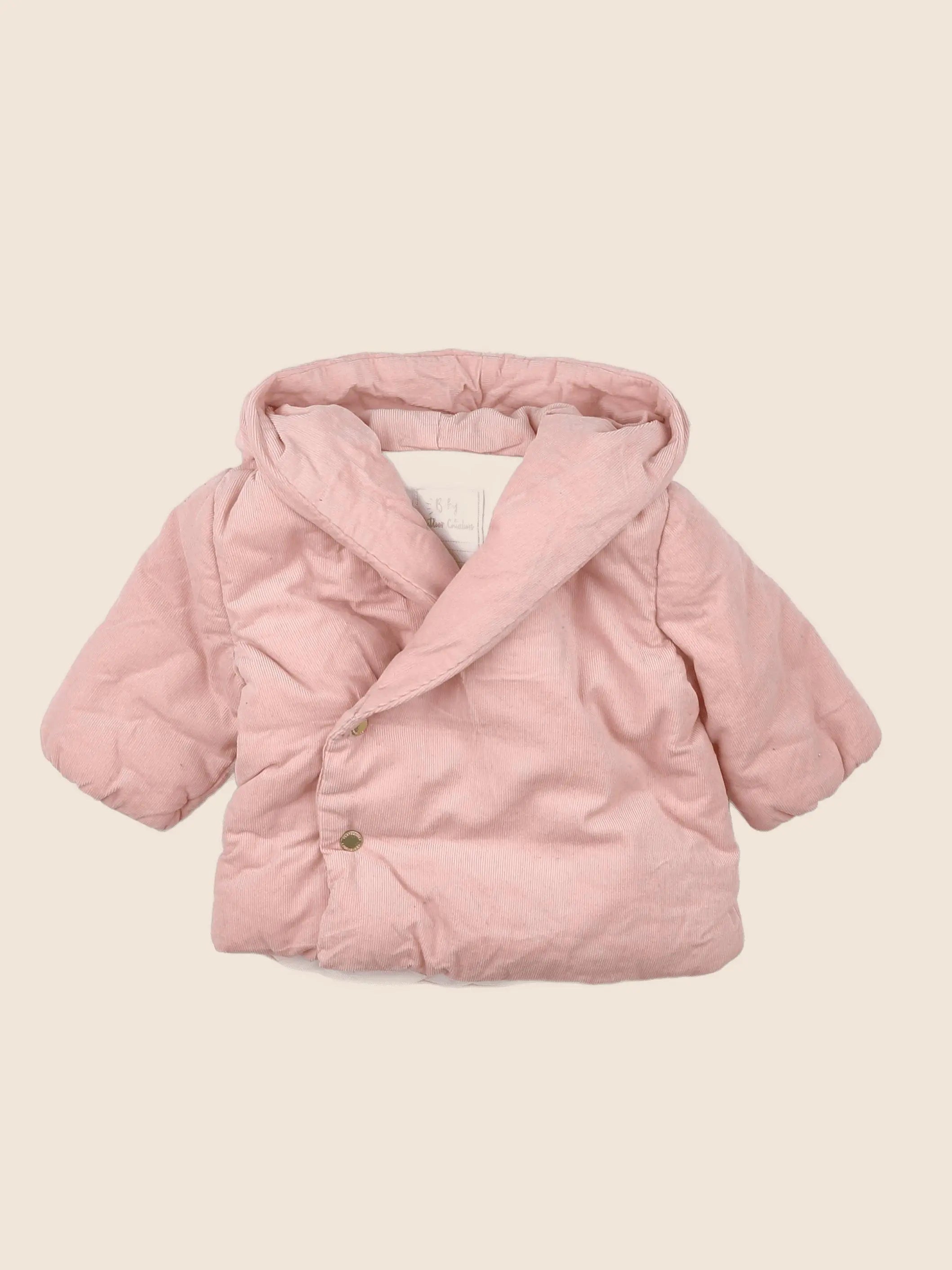 Vertbaudet - manteau rose - 3 mois