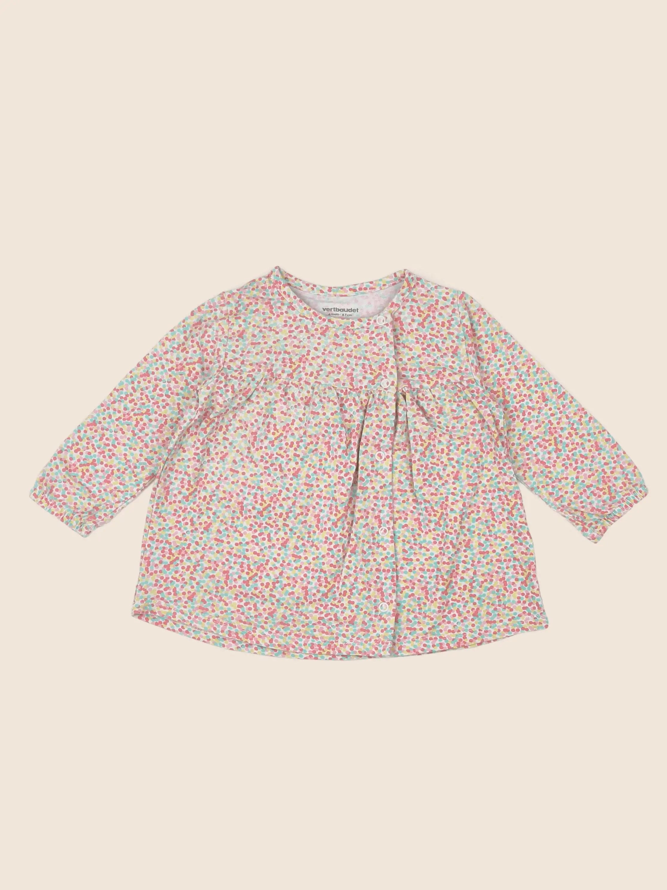 Vertbaudet - robe rose - 6 mois