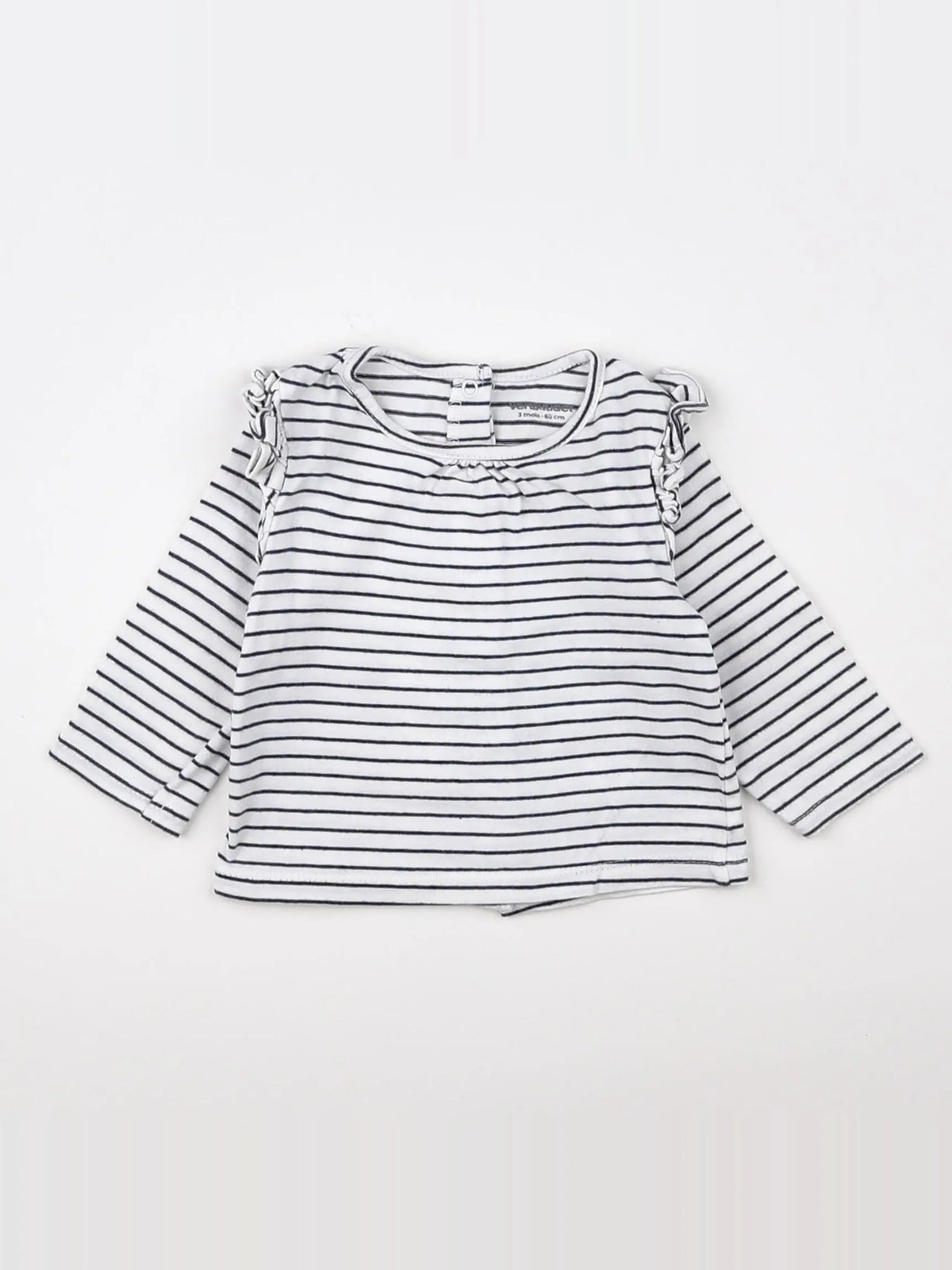 Vertbaudet - tee-shirt blanc - 3 mois