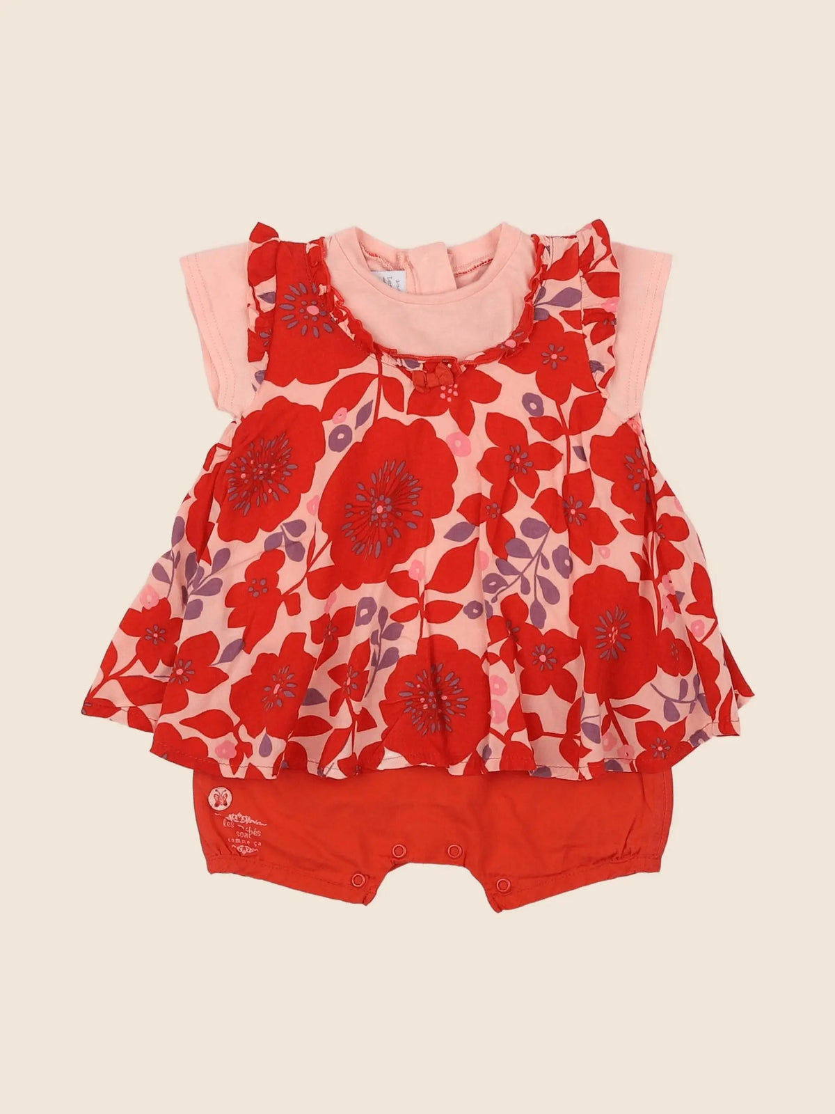Absorba - robe rouge, rose - 3 mois