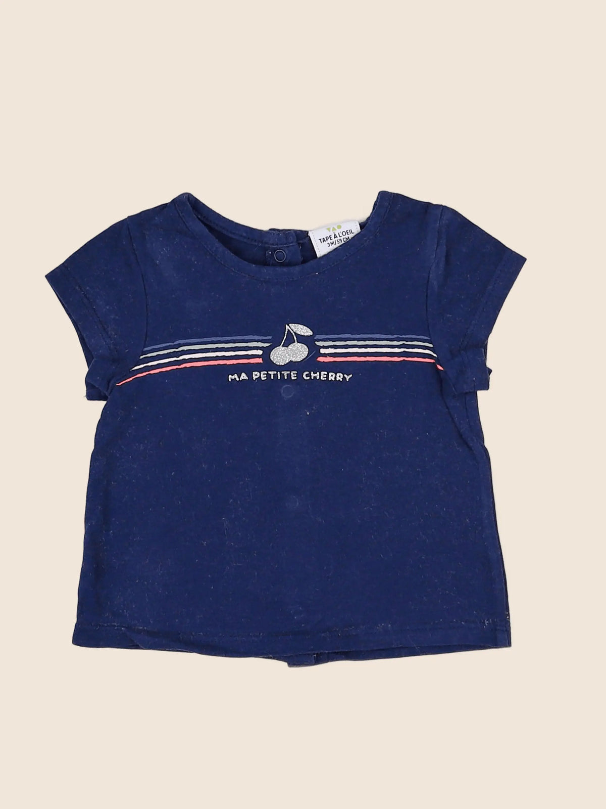 Tape à l'oeil - tee-shirt bleu - 3 mois