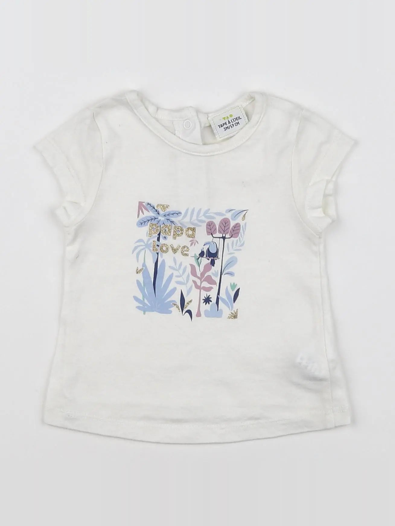 Tape à l'oeil - tee-shirt blanc - 3 mois