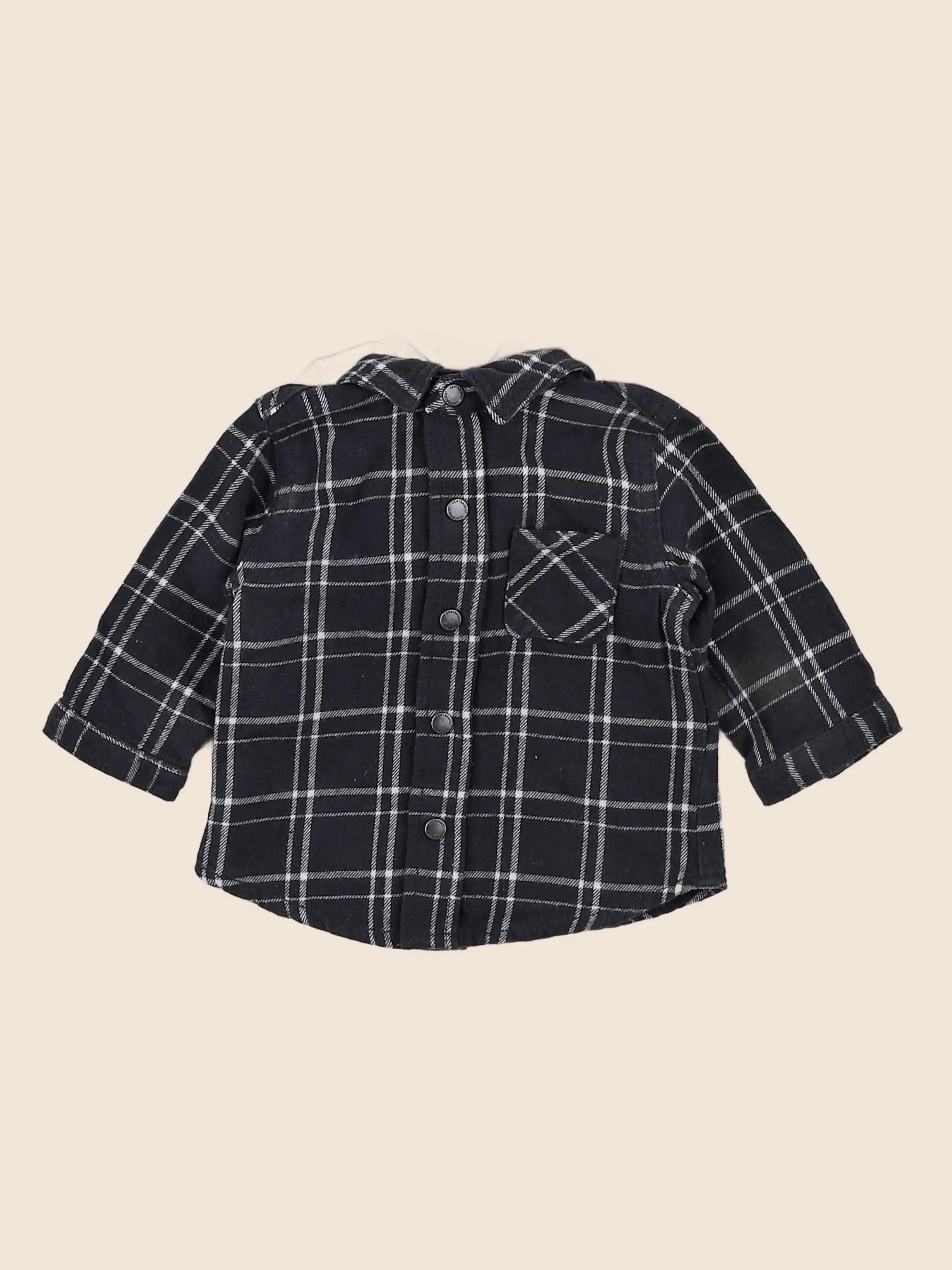 Vertbaudet - chemise gris - 3 mois