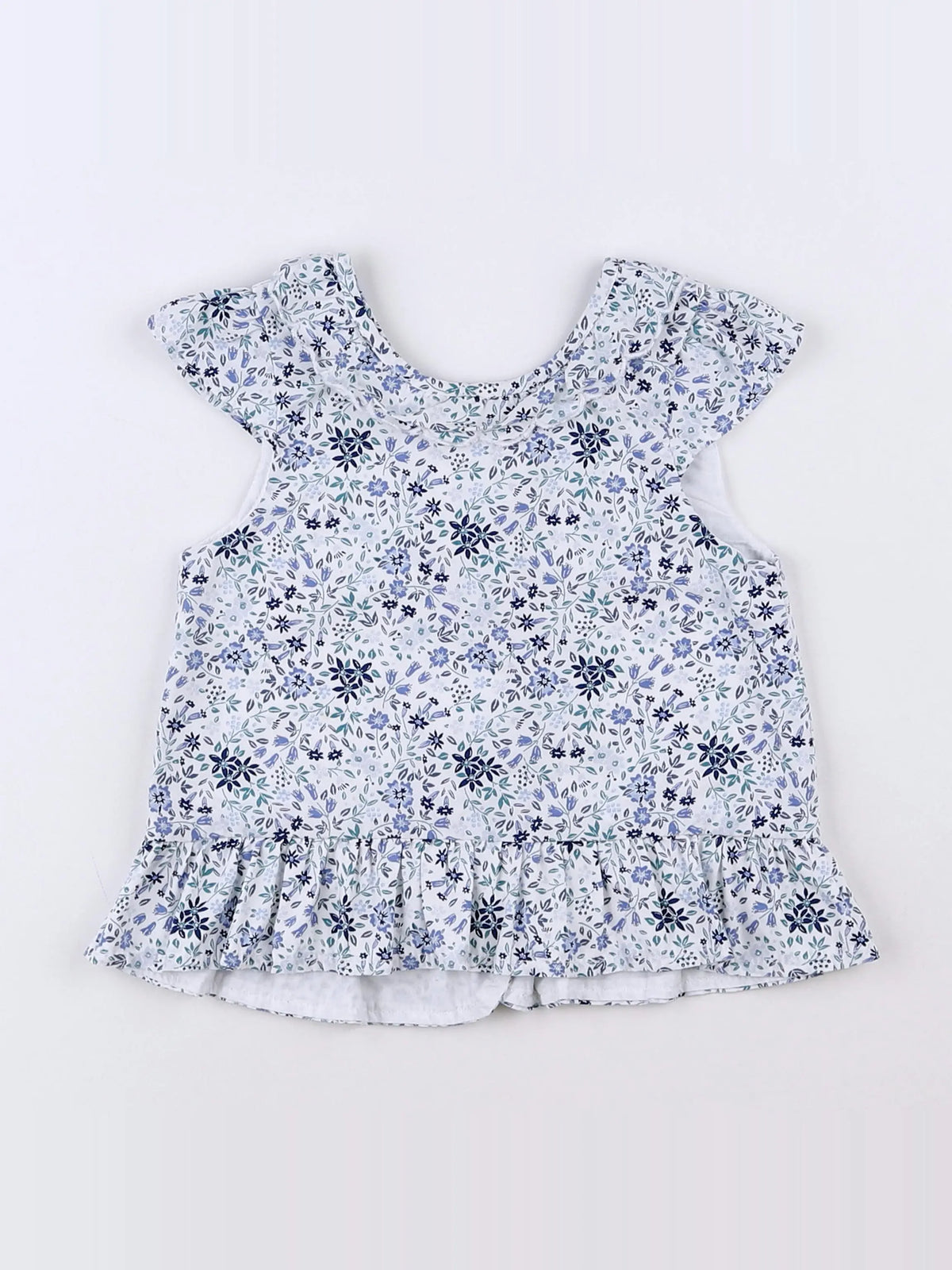 Vertbaudet - blouse blanc, bleu - 12 mois