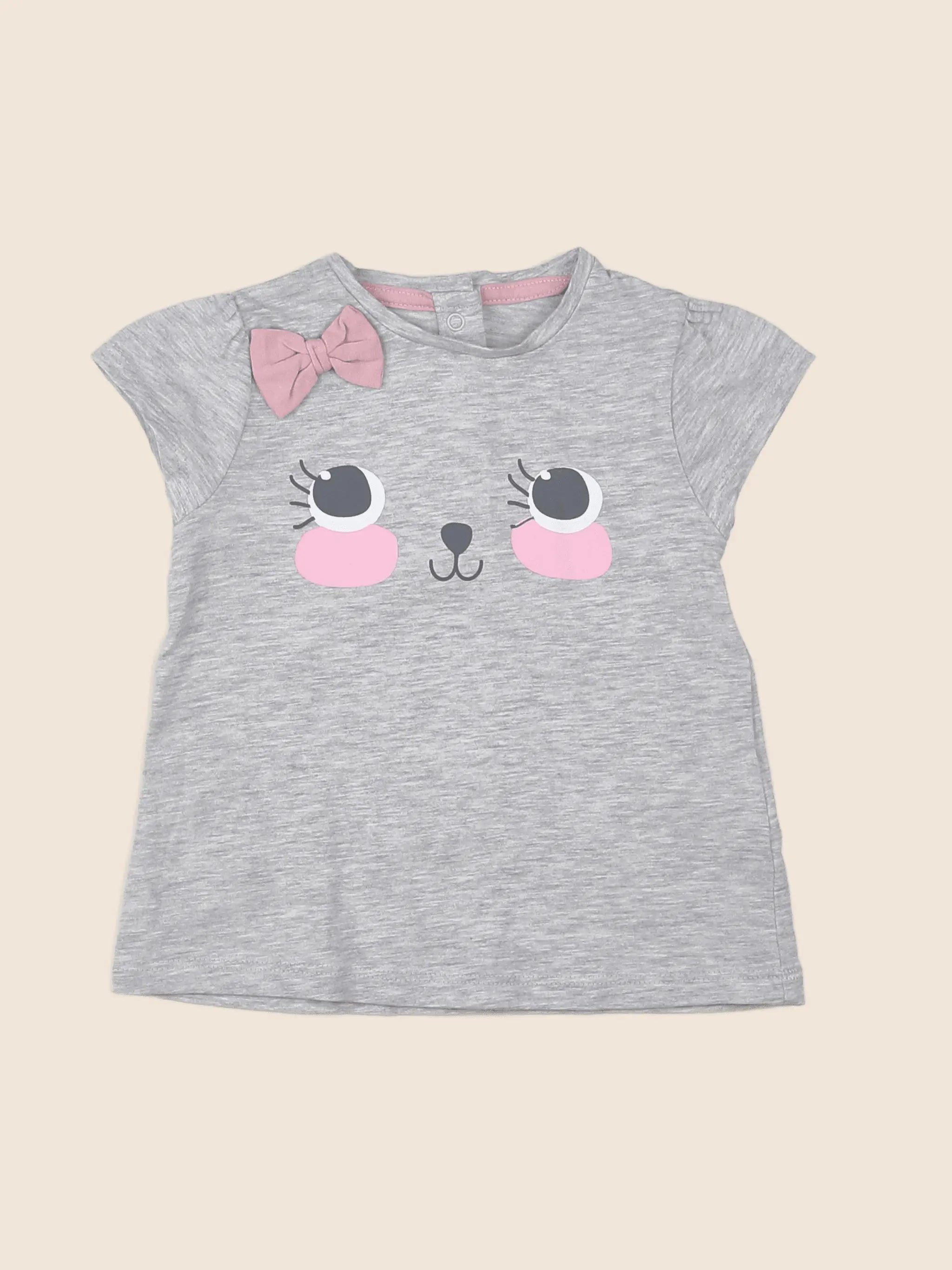 Vertbaudet - tee-shirt gris - 12 mois