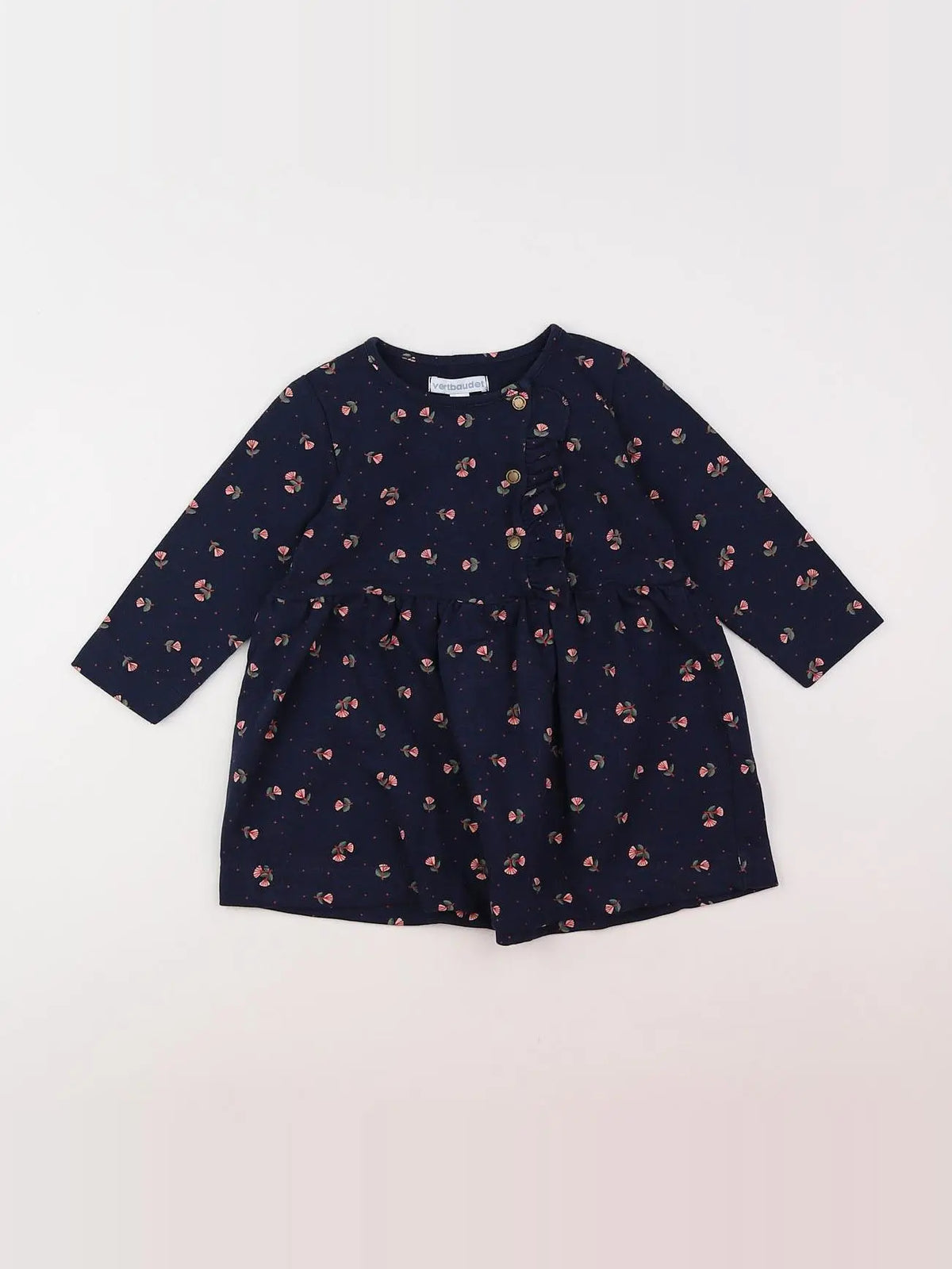Vertbaudet - robe bleu - 12 mois