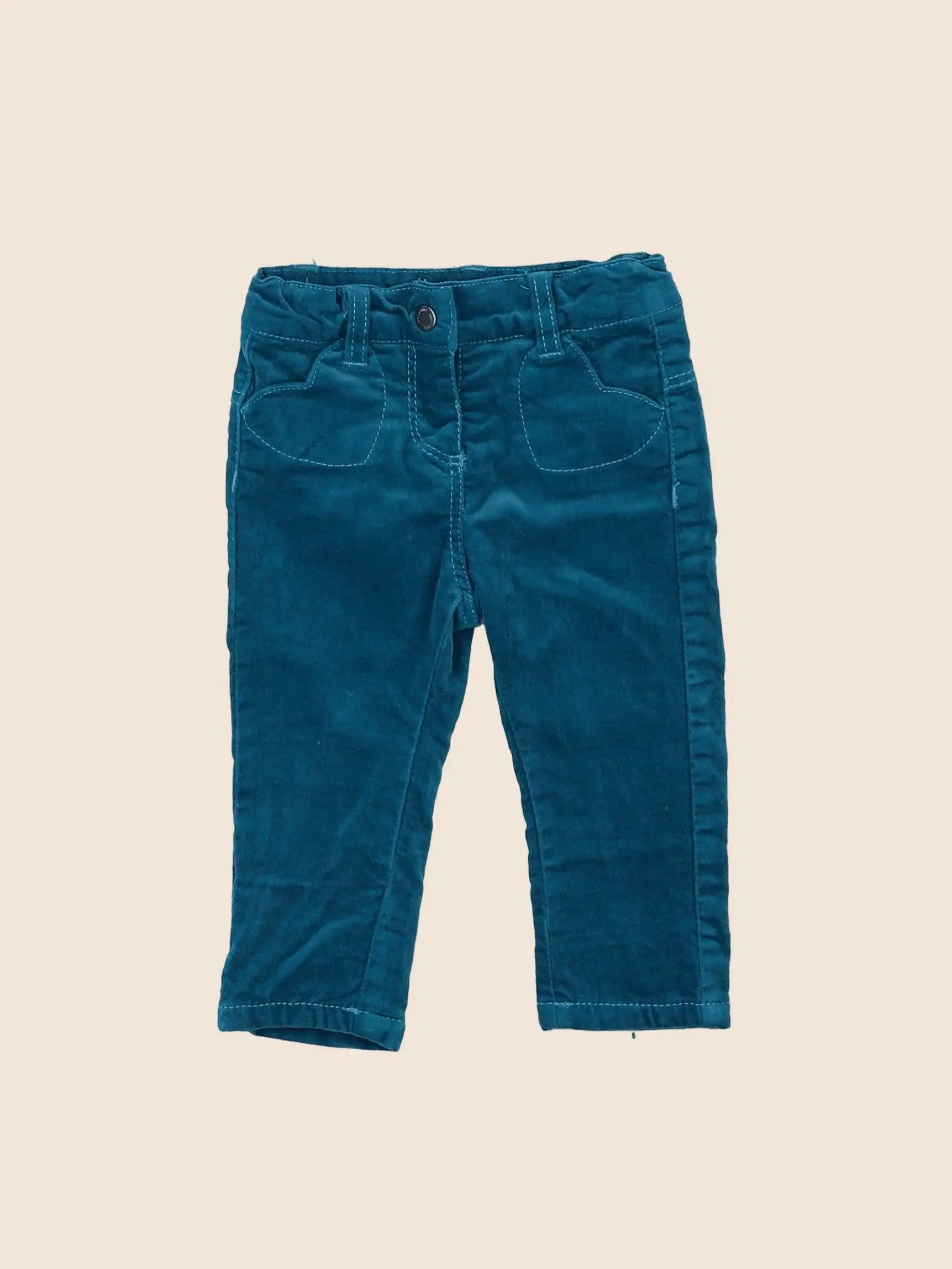 Vertbaudet - pantalon vert - 3 mois