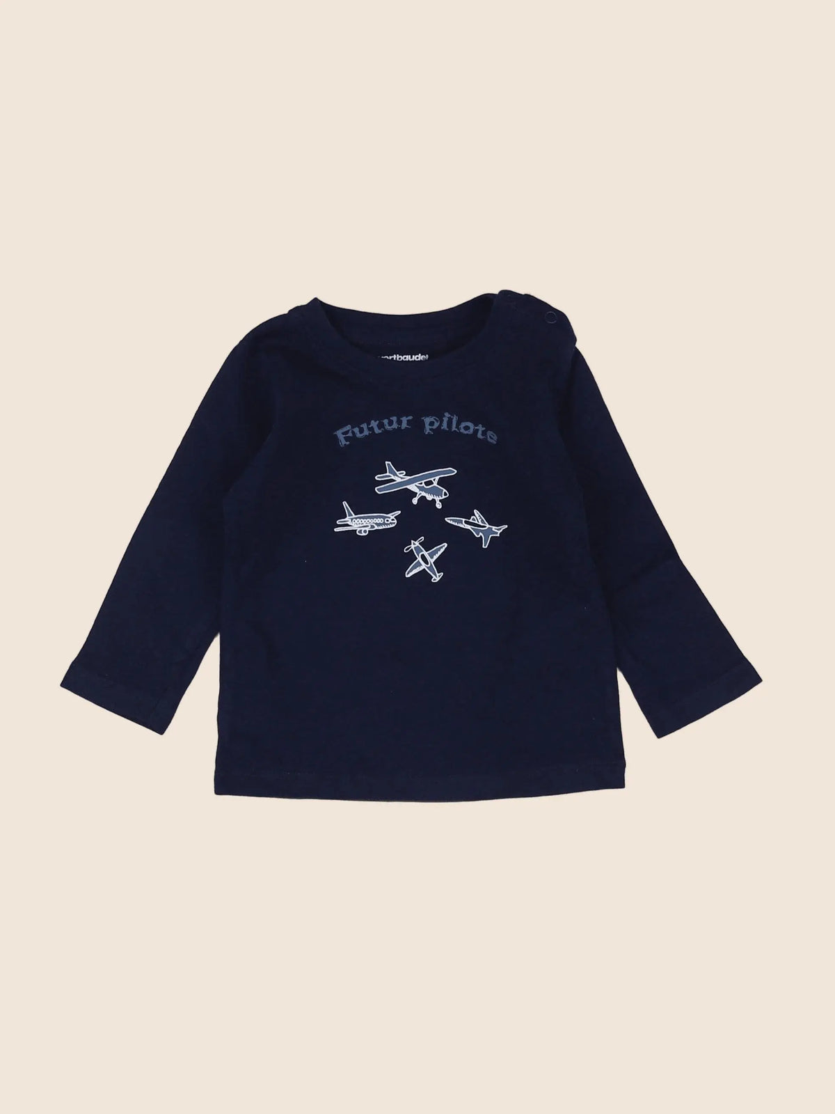 Vertbaudet - tee-shirt bleu - 6 mois