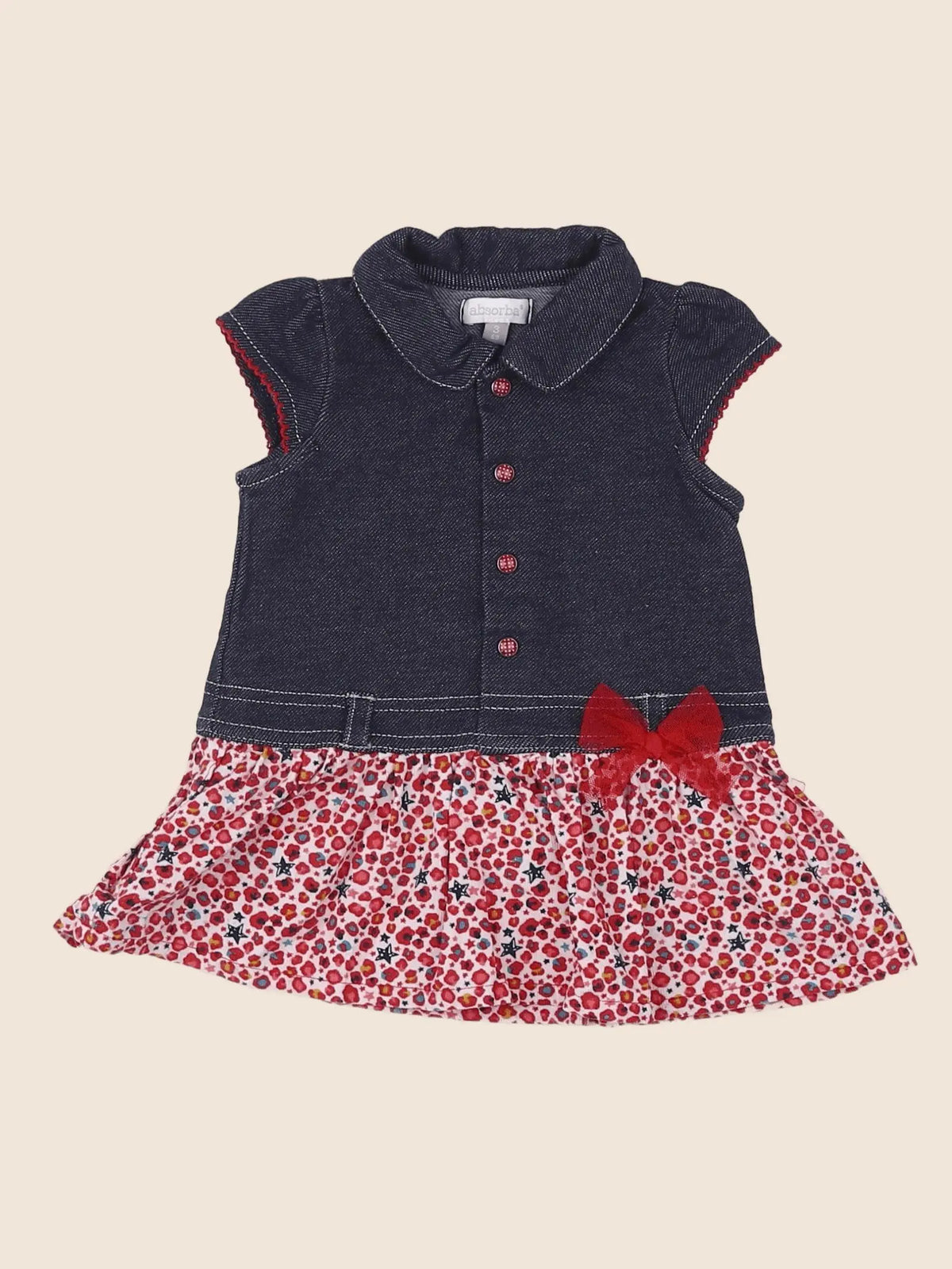 Absorba - robe bleu, rouge - 3 mois