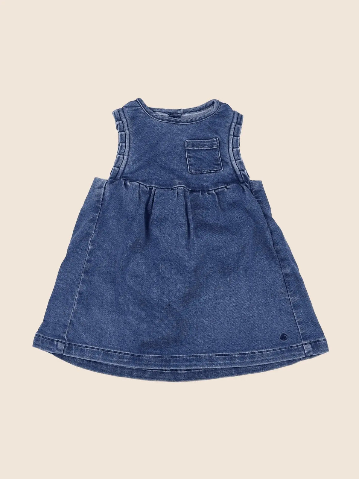 Petit Bateau - robe bleu - 12 mois