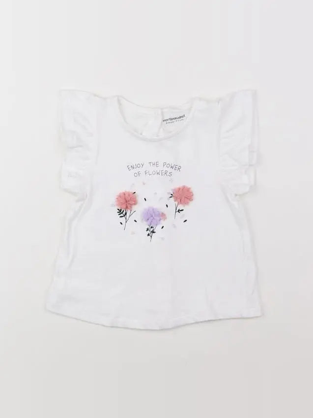 Vertbaudet - tee-shirt blanc - 9 mois