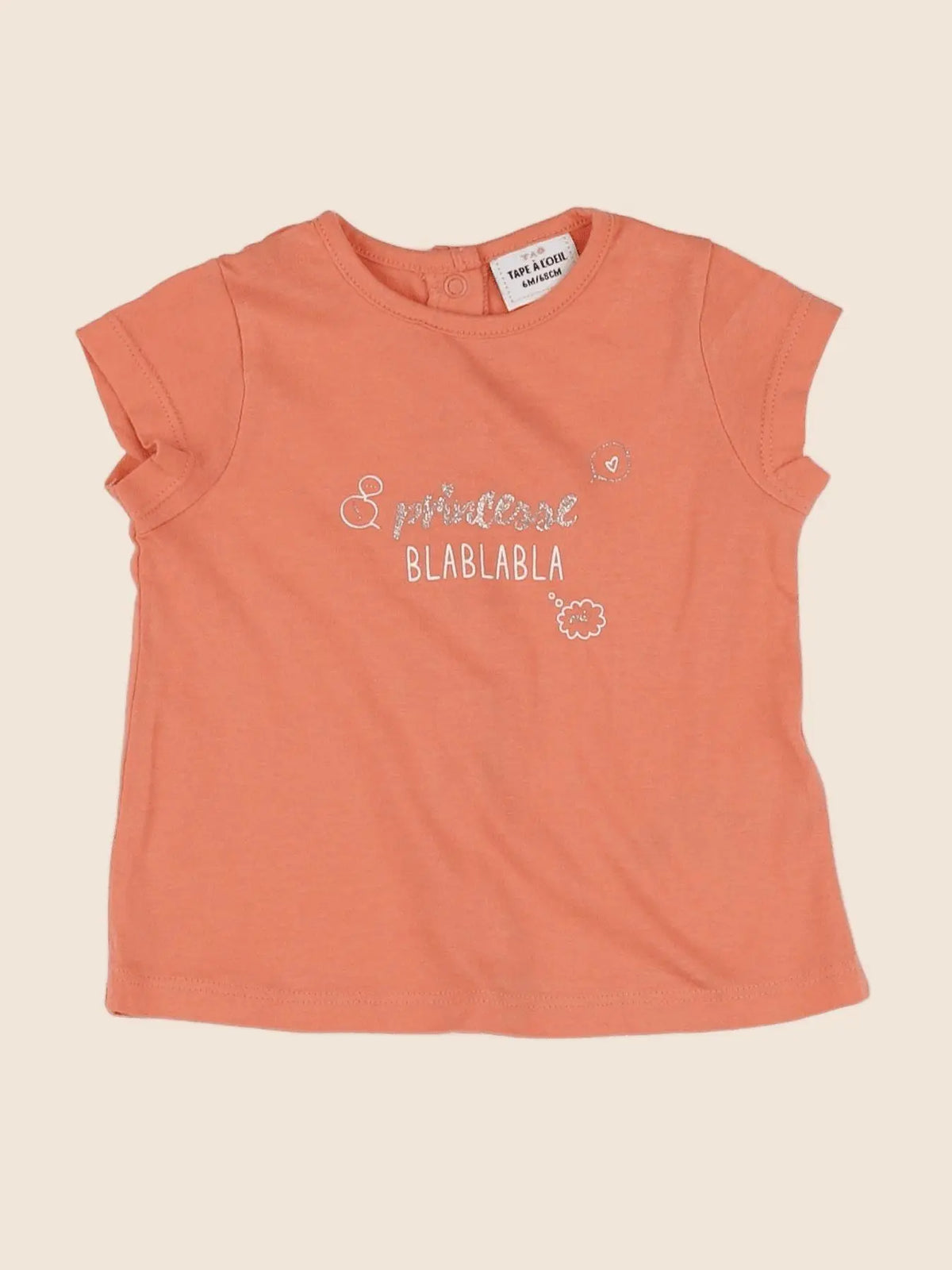 Tape à l'oeil - tee-shirt orange - 6 mois