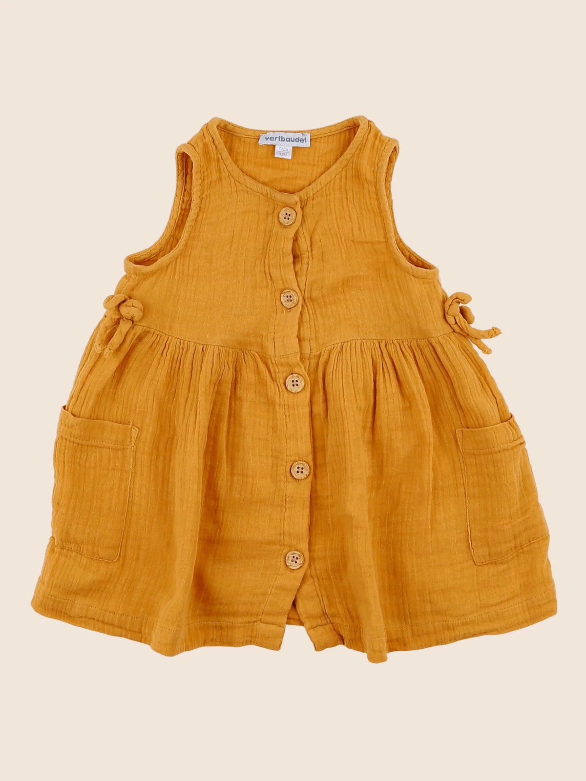 Vertbaudet - robe jaune - 12 mois