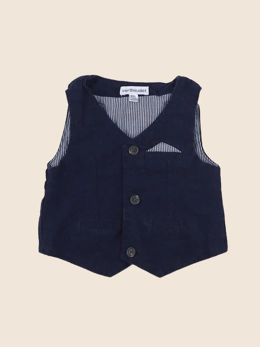 Vertbaudet - veste bleu - 6 mois