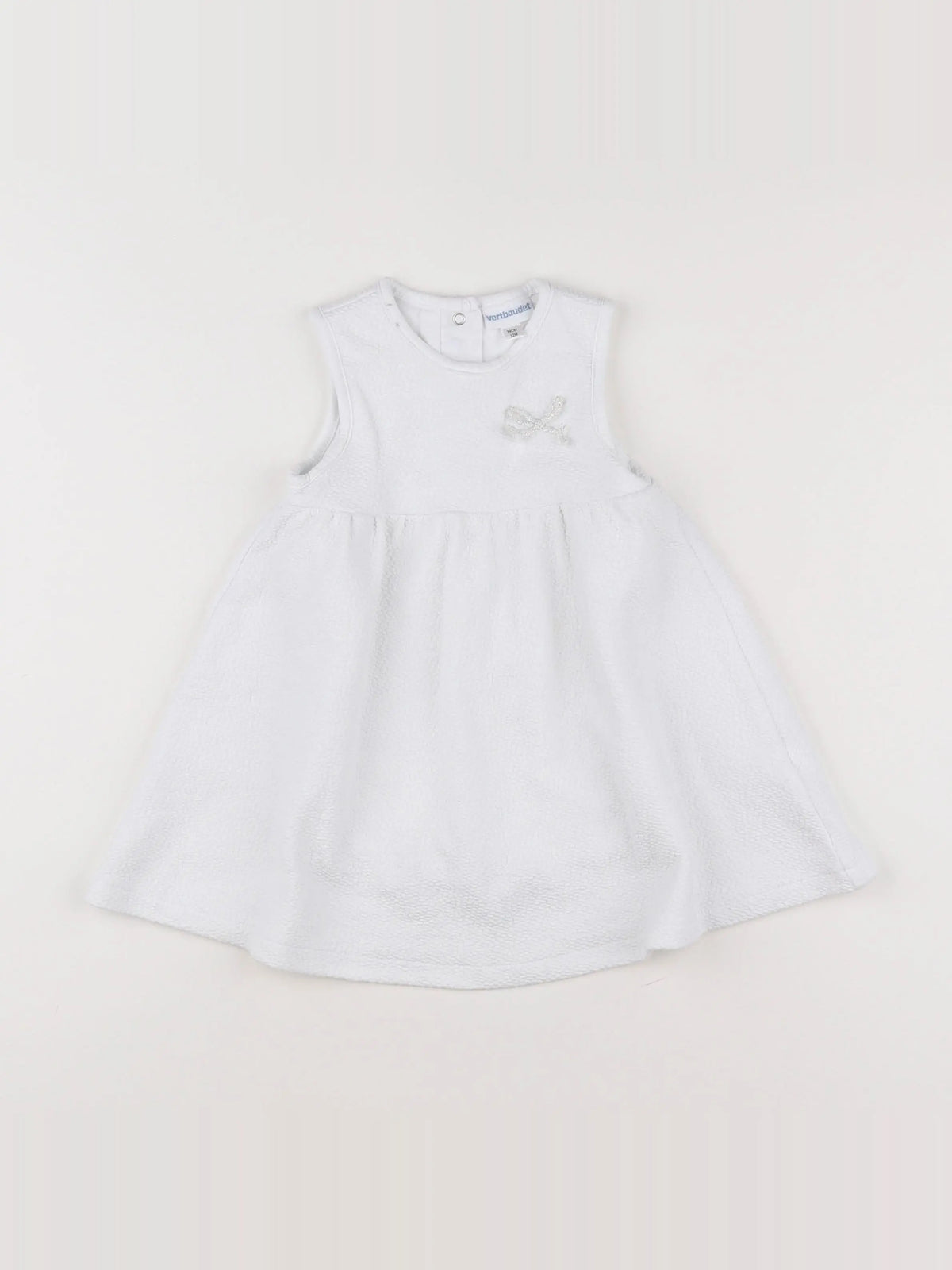 Vertbaudet - robe blanc - 12 mois