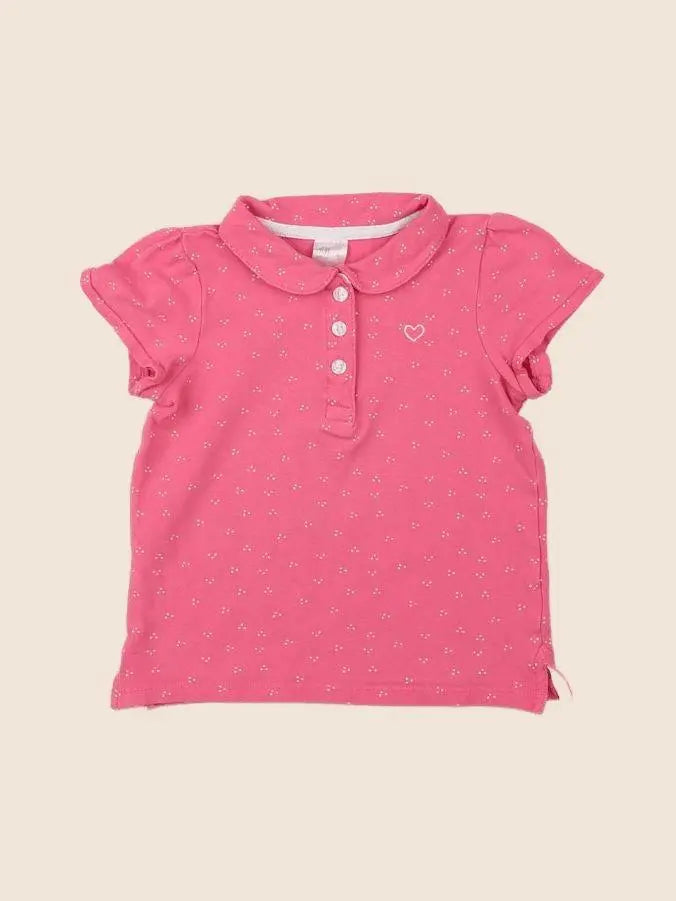 H&M - polo rose - 12/18 mois