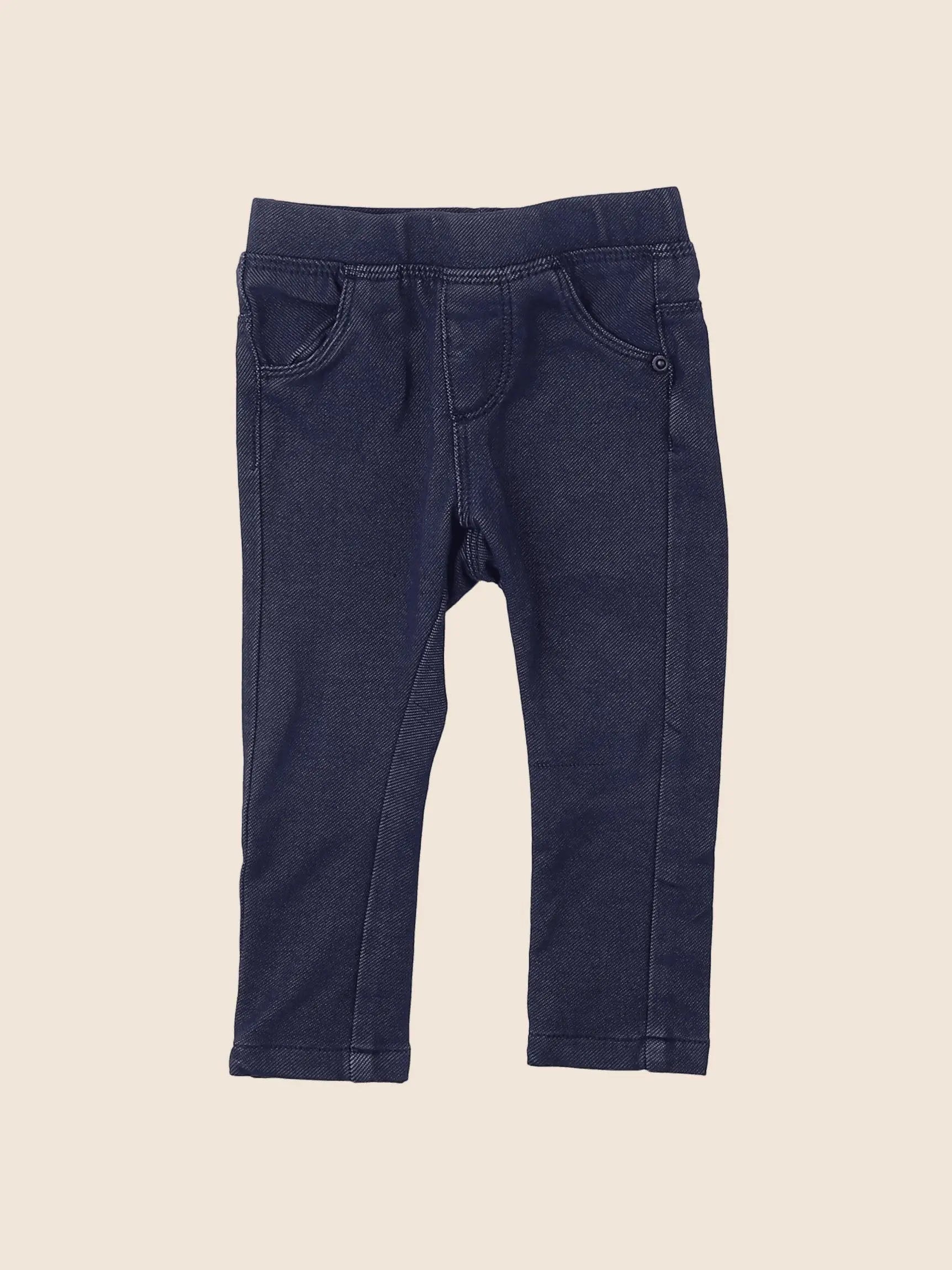 Vertbaudet - jegging bleu - 9 mois