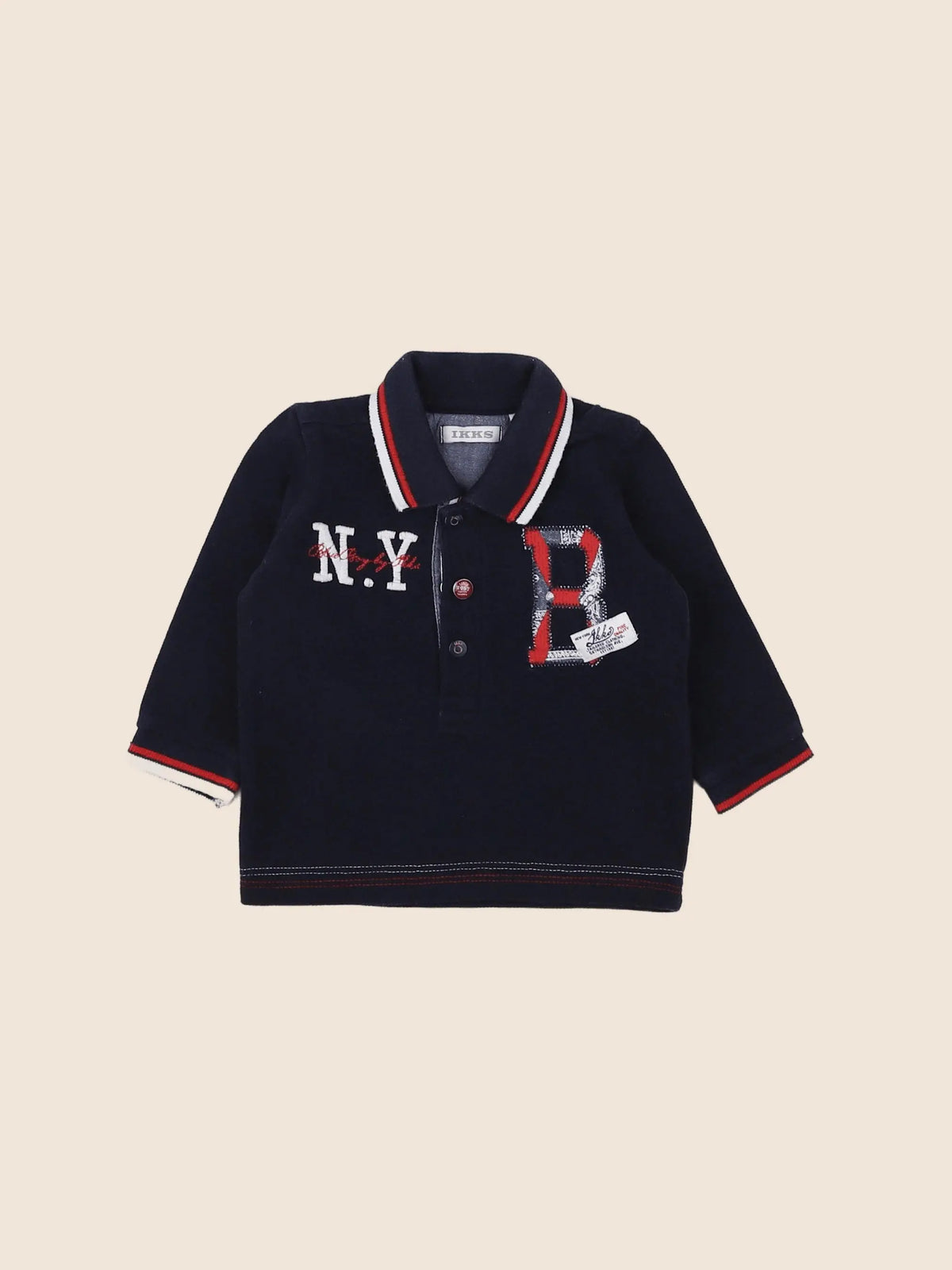 IKKS - polo bleu - 3 mois
