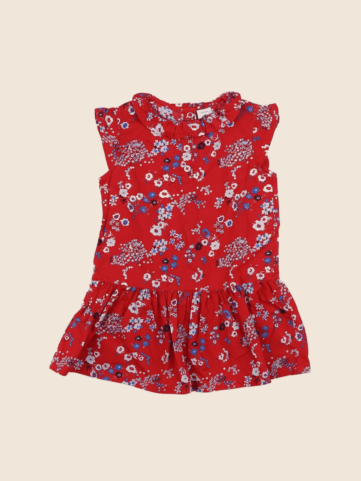 Petit Bateau - robe rouge - 18 mois