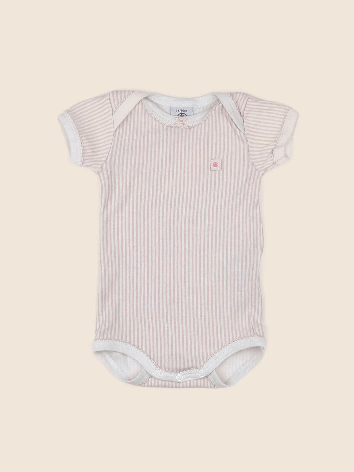 Petit Bateau - body rose - 3 mois