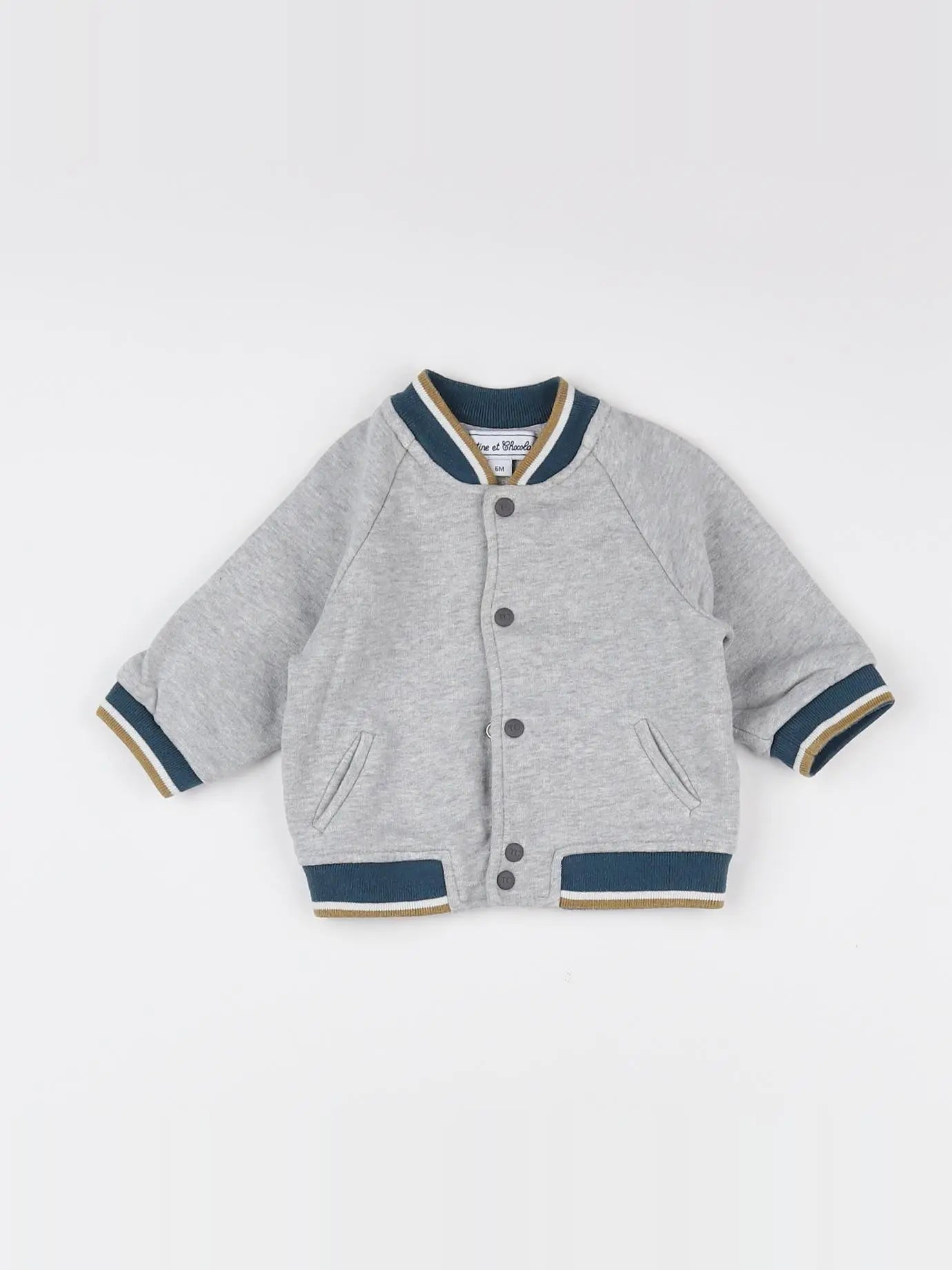 Tartine & Chocolat - sweat gris - 6 mois