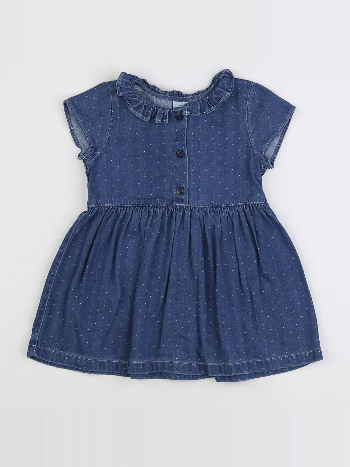Petit Bateau - robe bleu - 12 mois