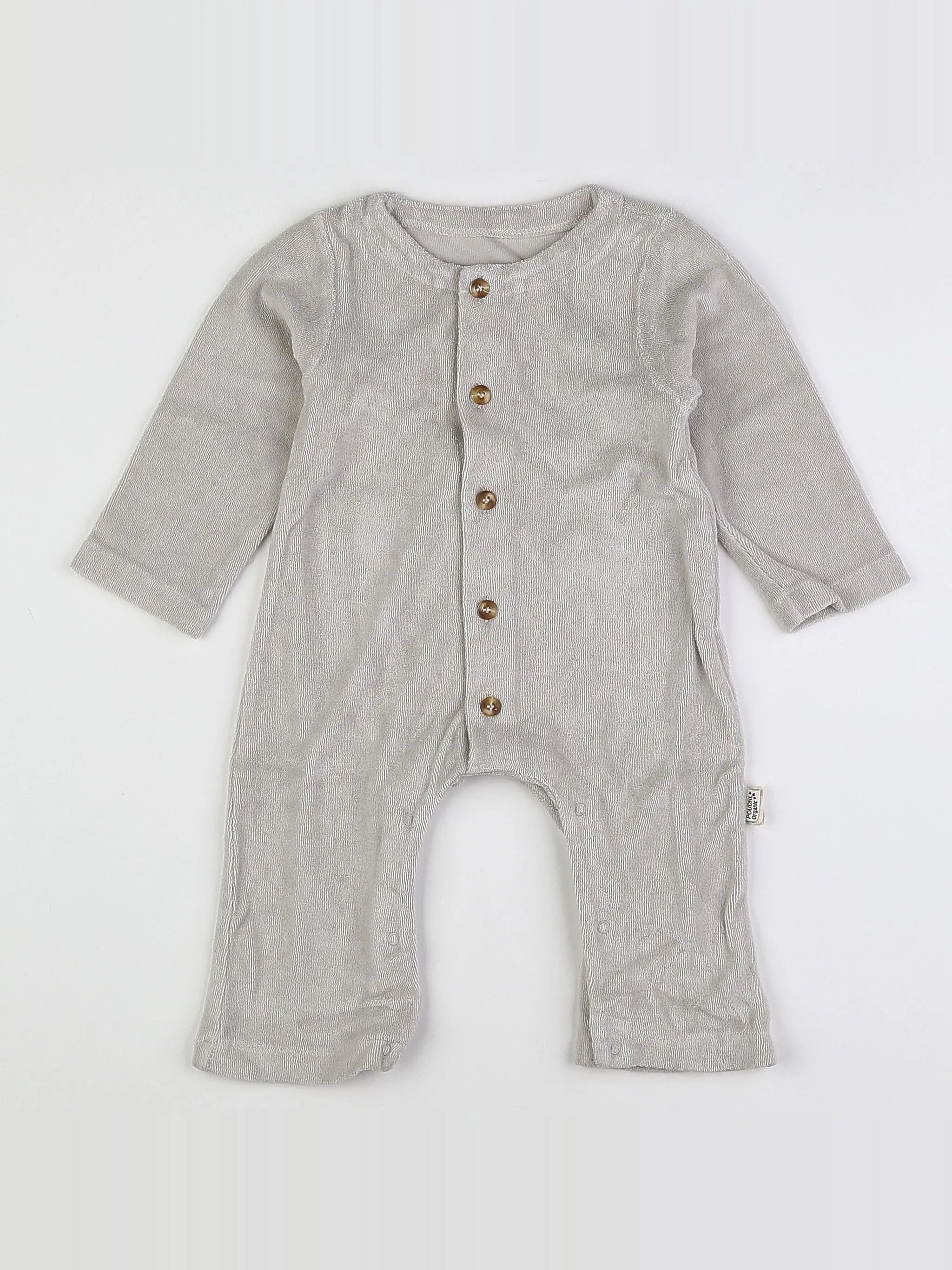 Poudre Organic - combinaison gris (neuf) - 6 mois