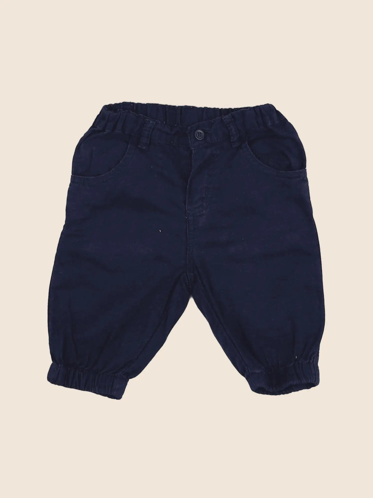 Petit Bateau - pantalon bleu - 3 mois