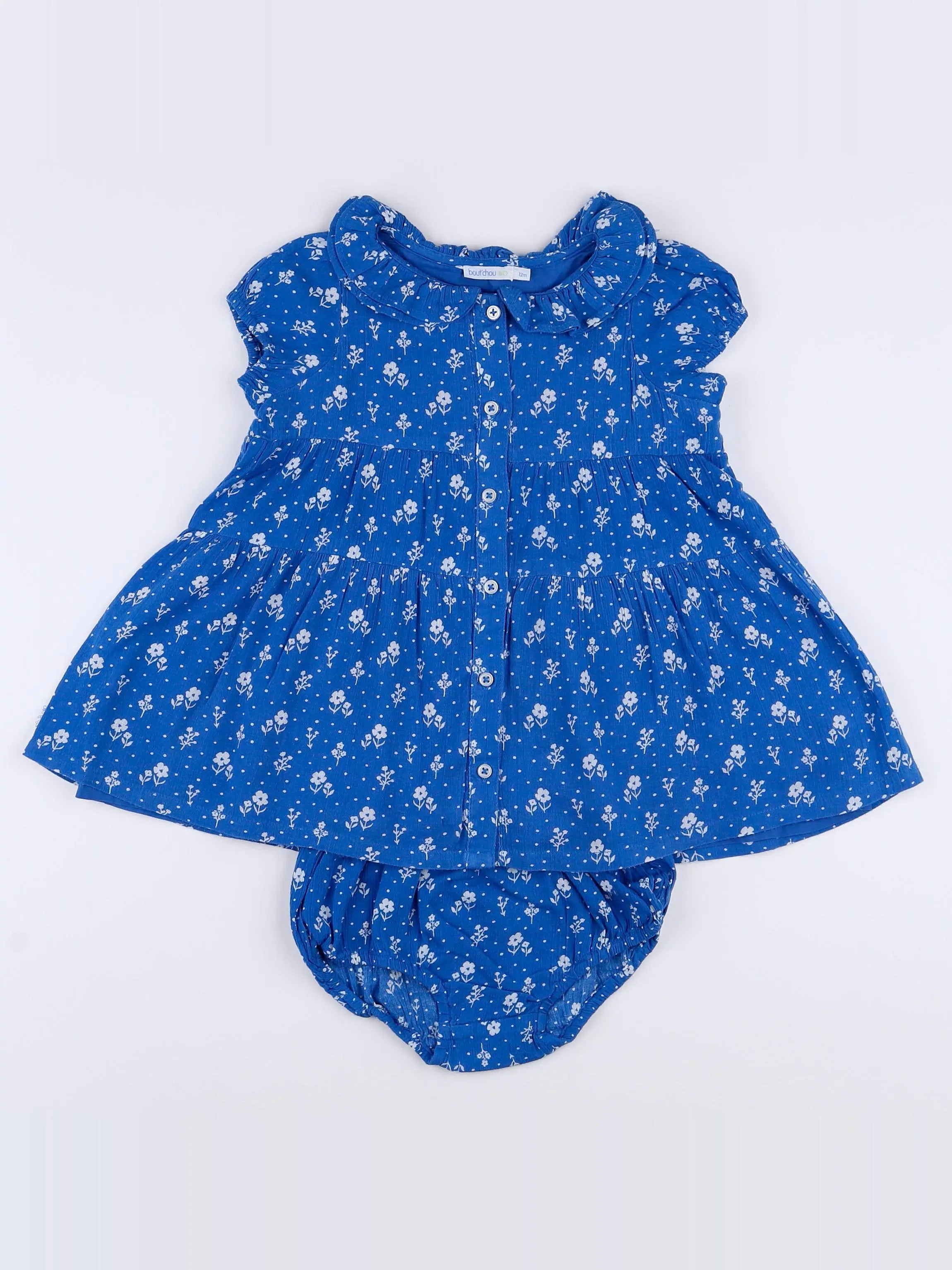 Boutchou - robe bleu - 12 mois