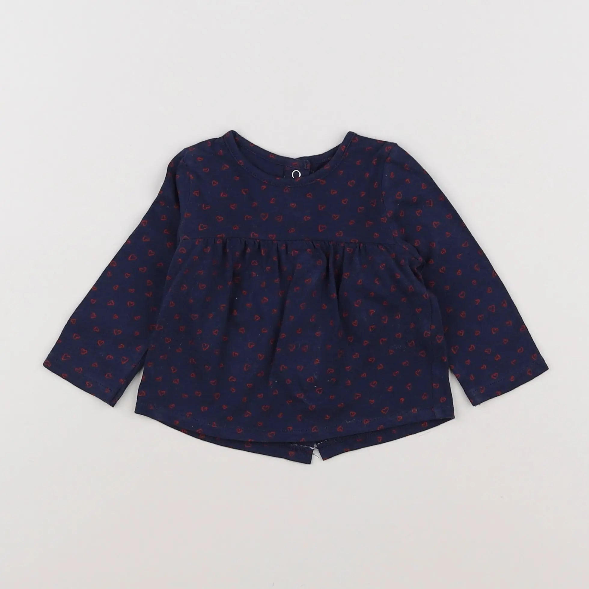 Vertbaudet - tee-shirt bleu, rouge - 3 mois