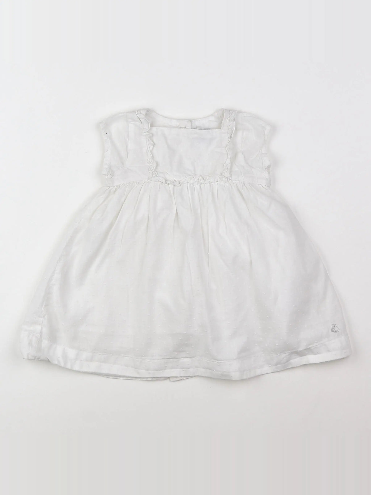 Petit Bateau - robe blanc - 18 mois