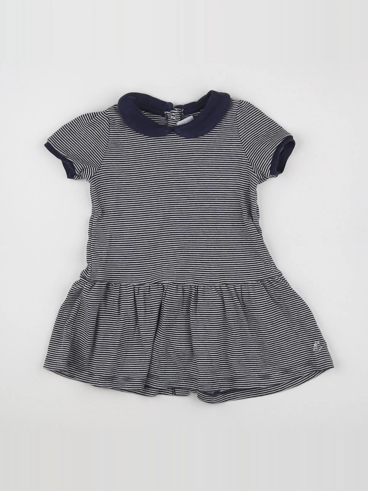 Petit Bateau - robe bleu - 12 mois