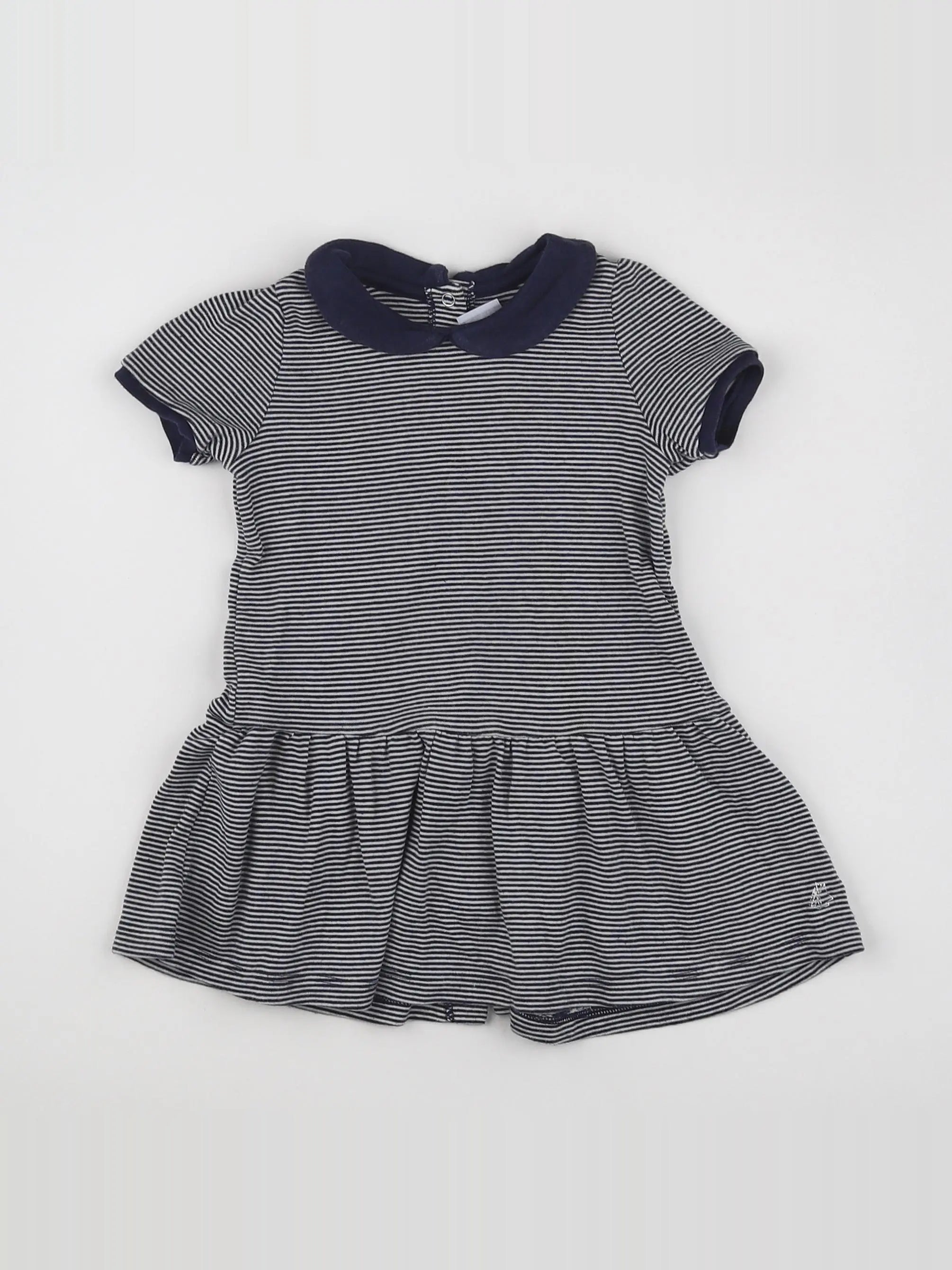 Petit Bateau - robe bleu - 12 mois
