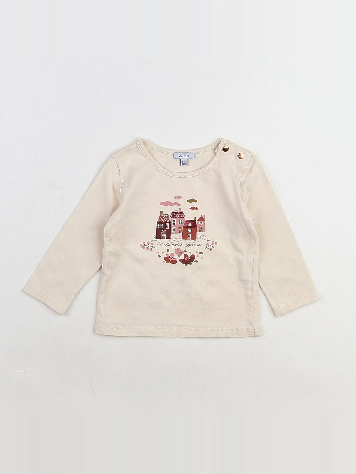 Absorba - tee-shirt beige - 12 mois
