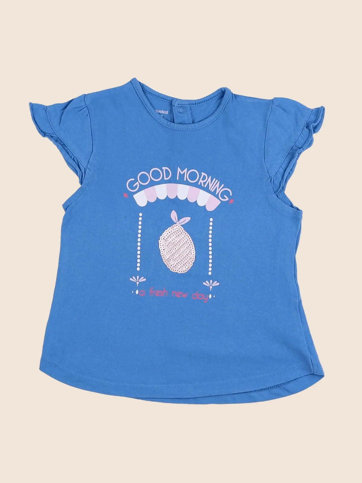 Vertbaudet - tee-shirt bleu - 12 mois