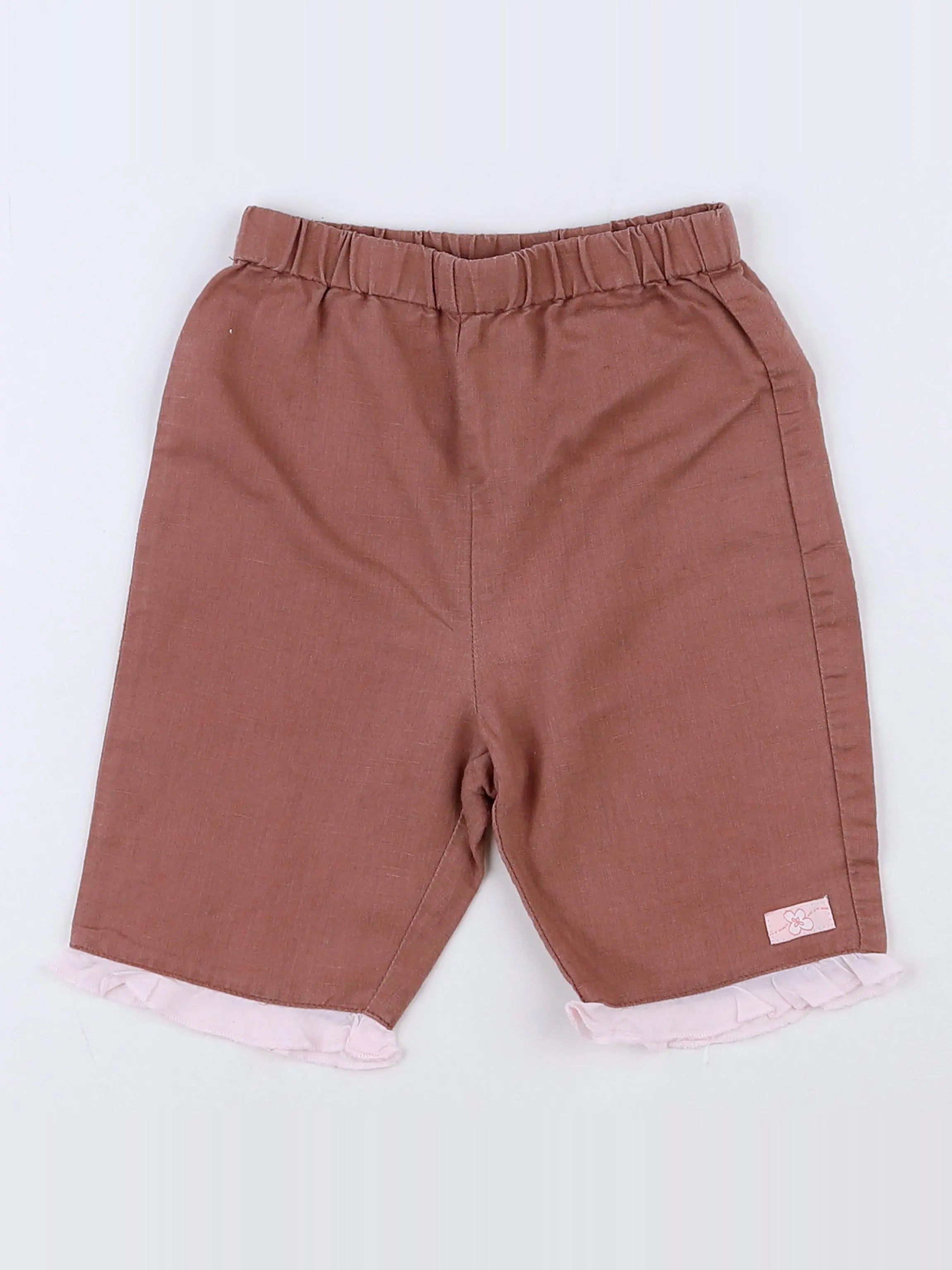 Vertbaudet - short marron - 9 mois