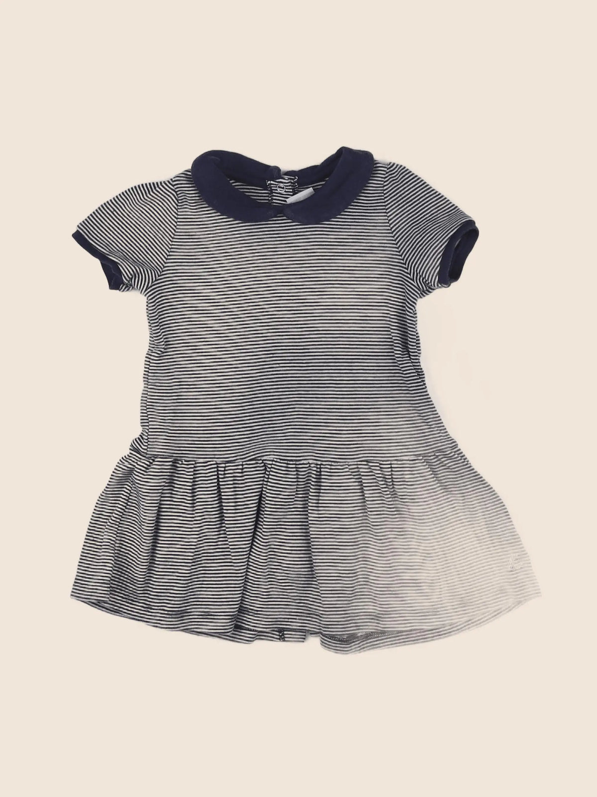 Petit Bateau - robe bleu - 18 mois