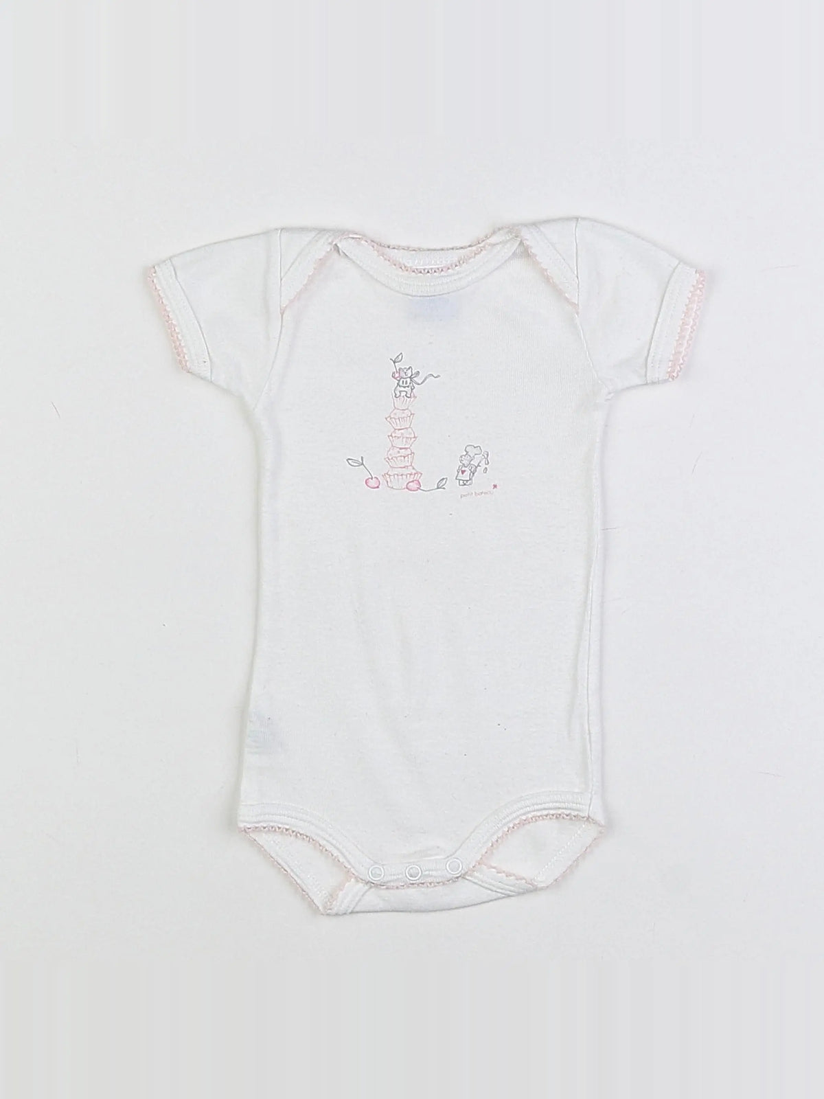 Petit Bateau - body blanc - 3 mois