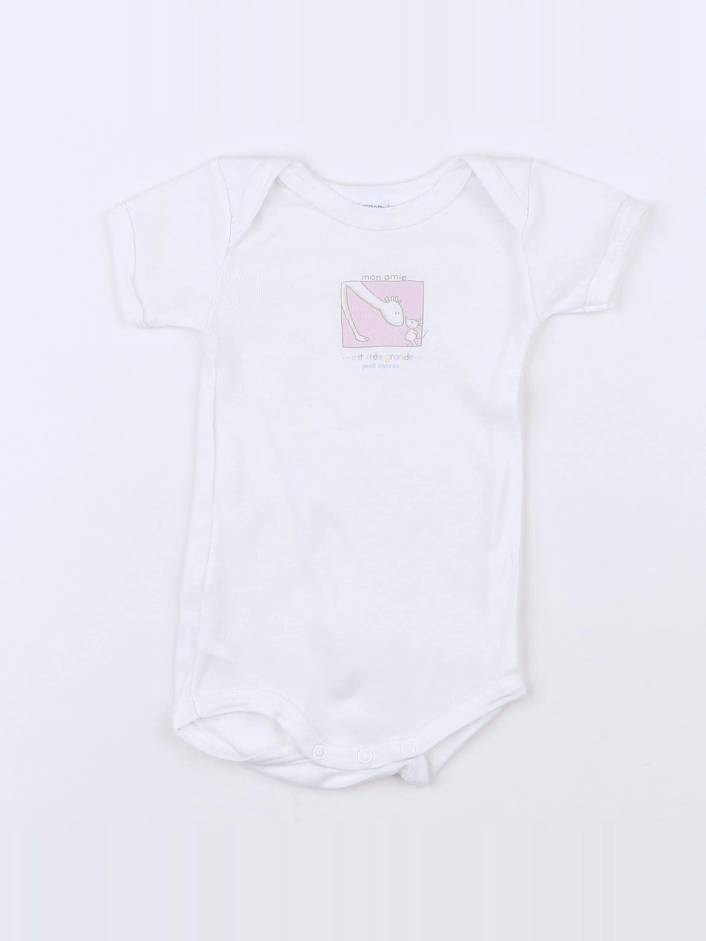 Petit Bateau - body blanc - 3 mois