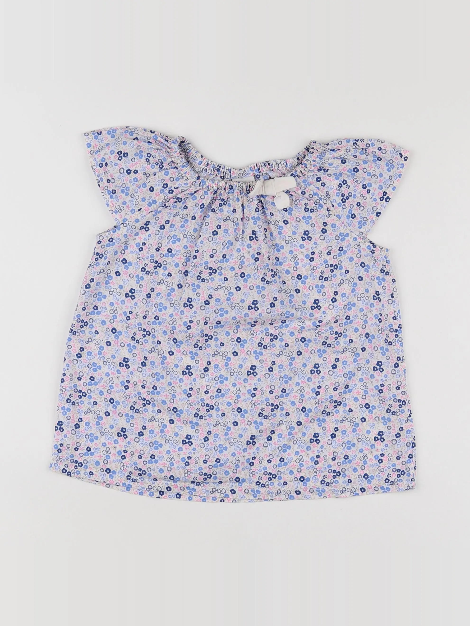 H&M - blouse bleu - 12/18 mois