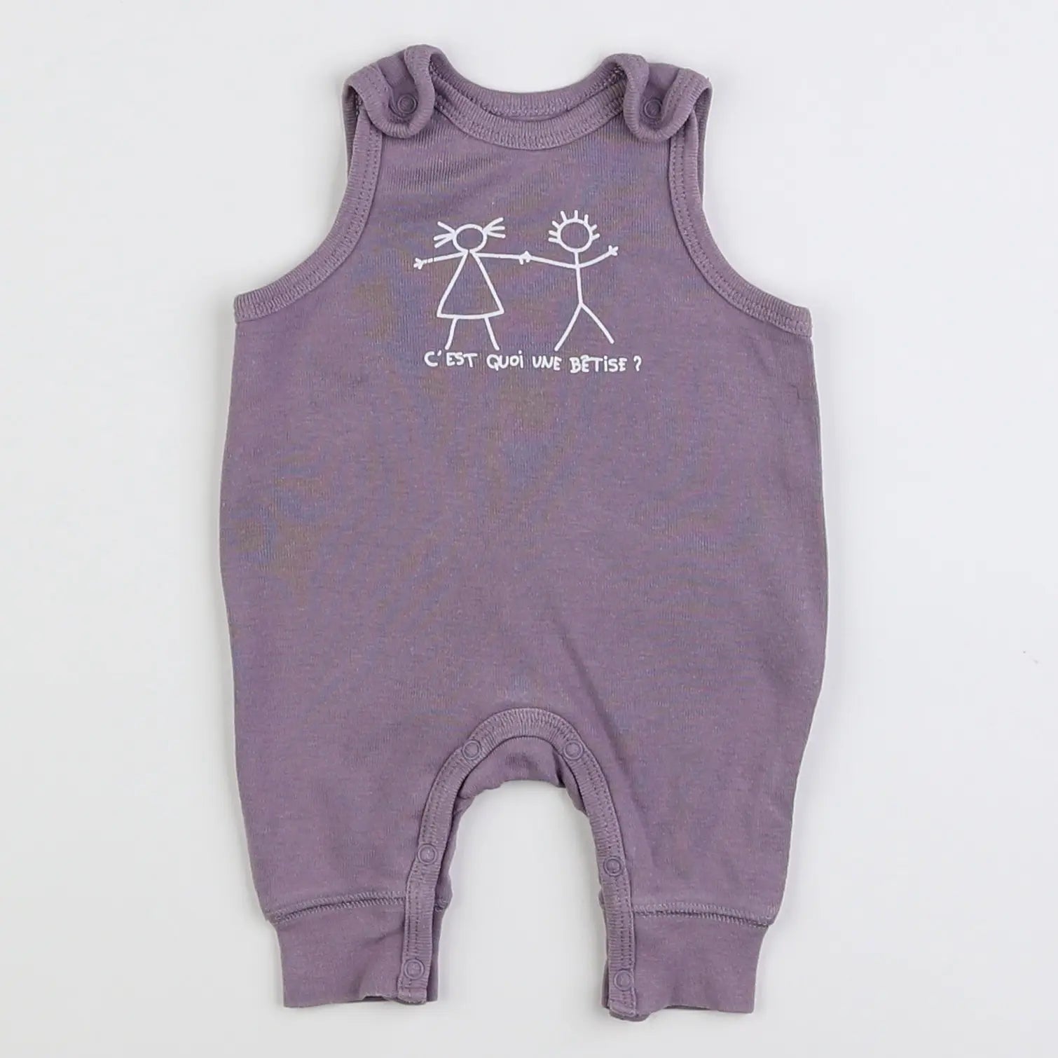 Vertbaudet - combinaison violet - 1 mois