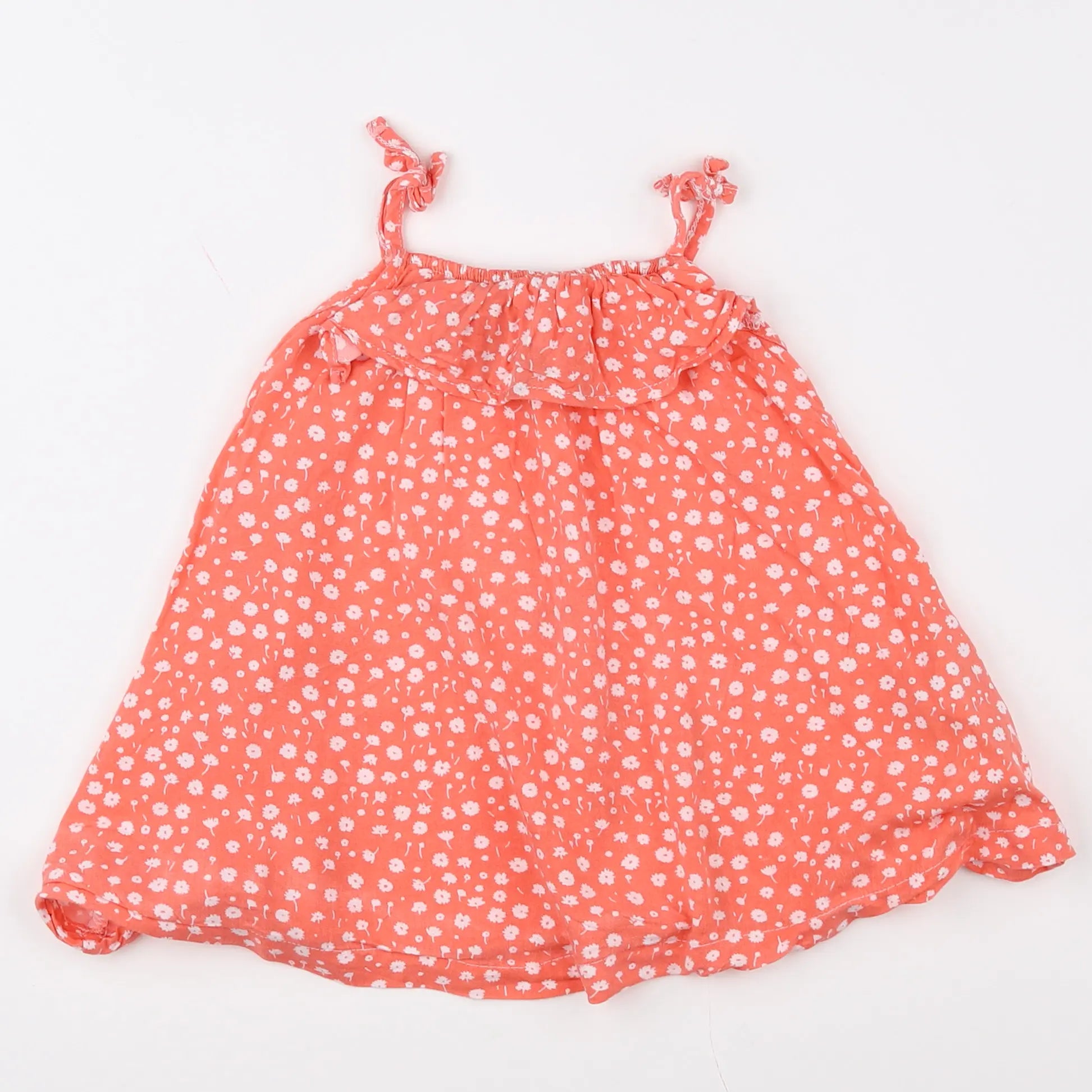Vertbaudet - robe orange - 12 mois