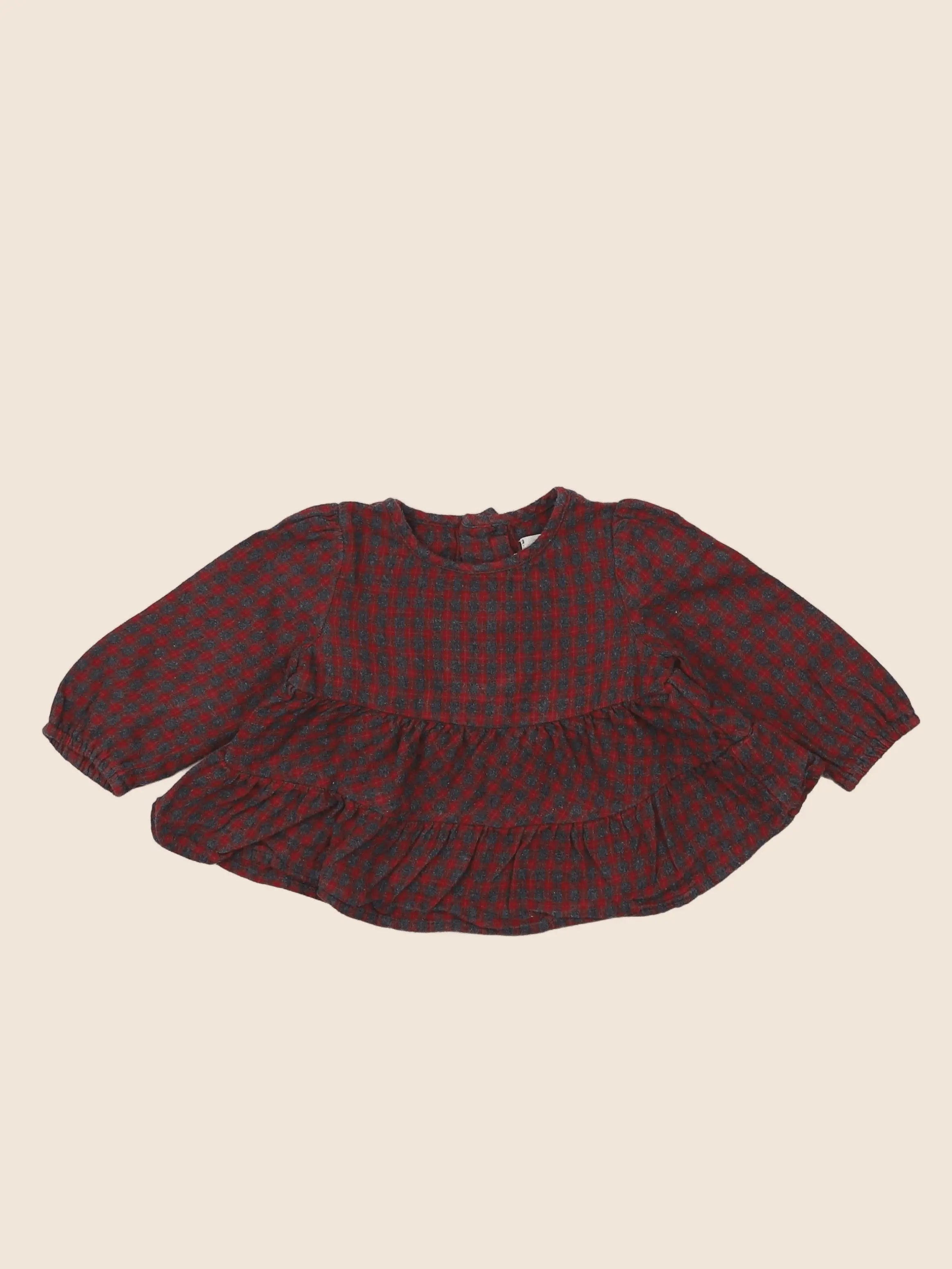 Zara - blouse rouge - 6/9 mois